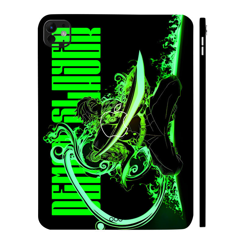 Apple iPad Pro 11 M5 2025 Tanjiro Green Flame Dance Anime Tablet Skins