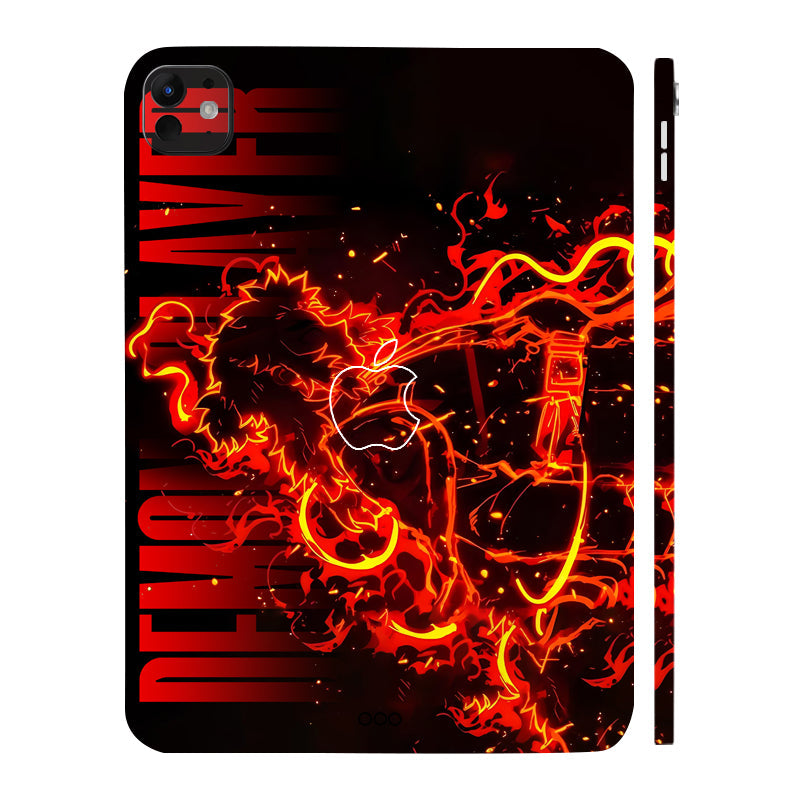 Apple iPad Pro 13 M5 2025 Rengoku Blazing Inferno Anime 3D Tablet Skin