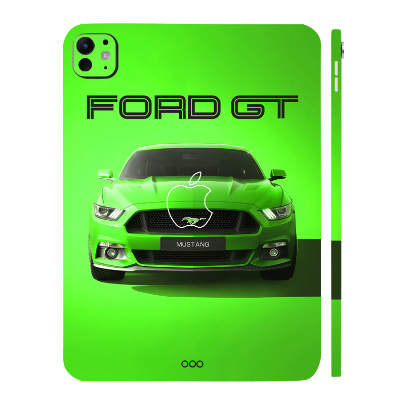 Apple iPad Pro 11 M5 2025 Ford GT Mustang in Green Cars & Bikes Tablet Skins