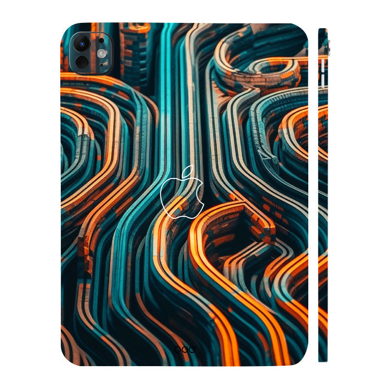 Apple iPad Pro 11 M5 2025 Glowing Stripes in Modern Set Tablet Skins