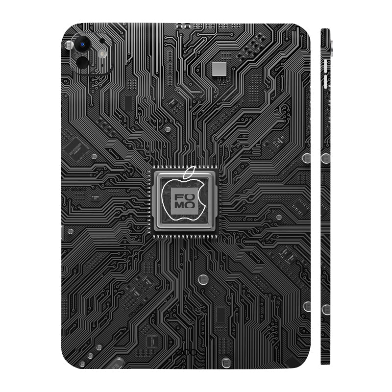 Apple iPad Pro 11 M5 2025 FOMO Circuit Dark Mode Tablet Skins