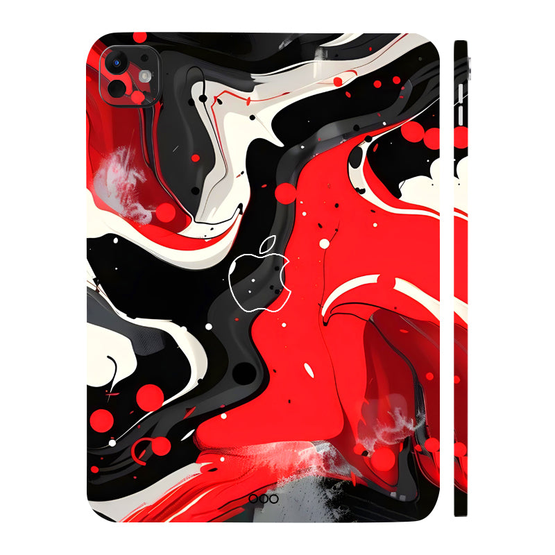 Apple iPad Pro 11 M5 2025 Scarlet and White Motion Tablet Skins