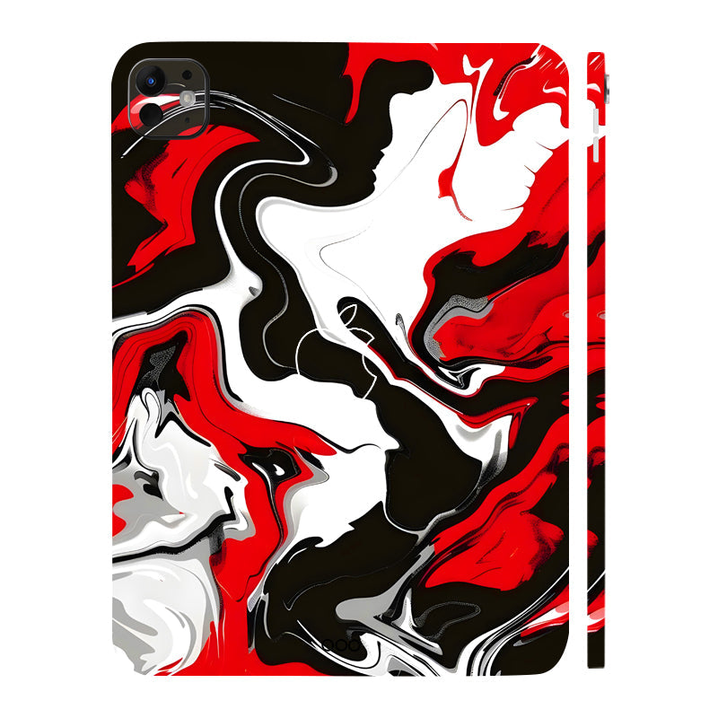 Apple iPad Pro 11 M5 2025 Dynamic Red Splash Tablet Skins