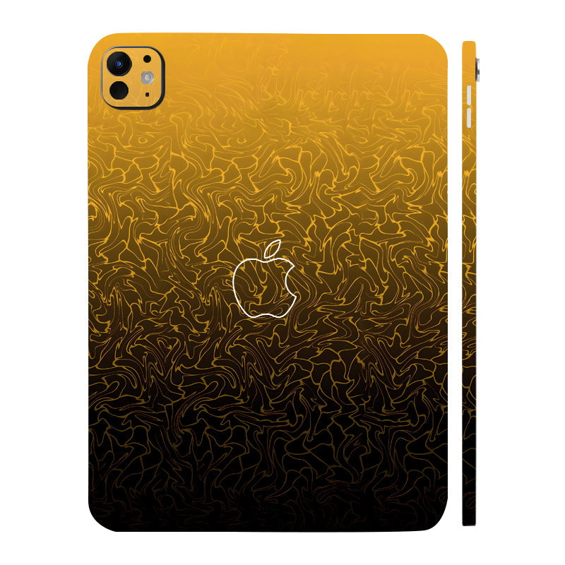 Apple iPad Pro 11 M5 2025 Orange to Black Gradient Tablet Skins