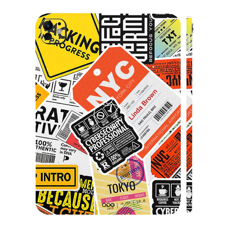 Apple iPad Pro 11 M5 2025 Tech Aesthetic Sticker Collage Tablet Skins