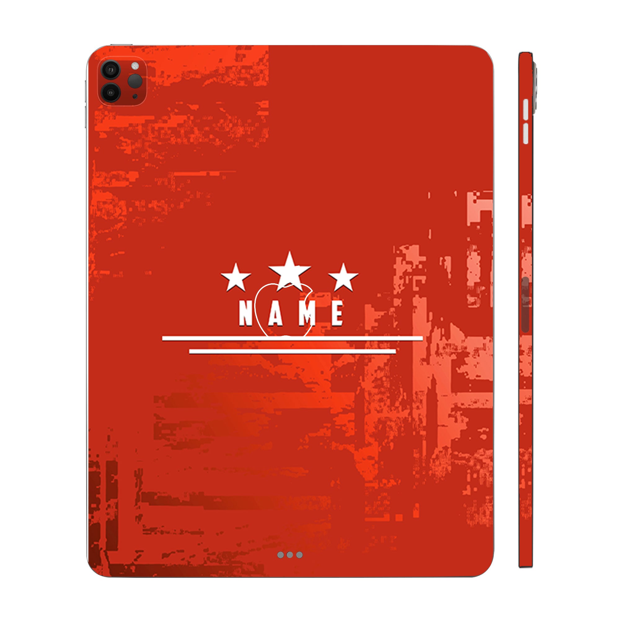Apple iPad Pro 11 2020 Star Red with Name Tablet Skins