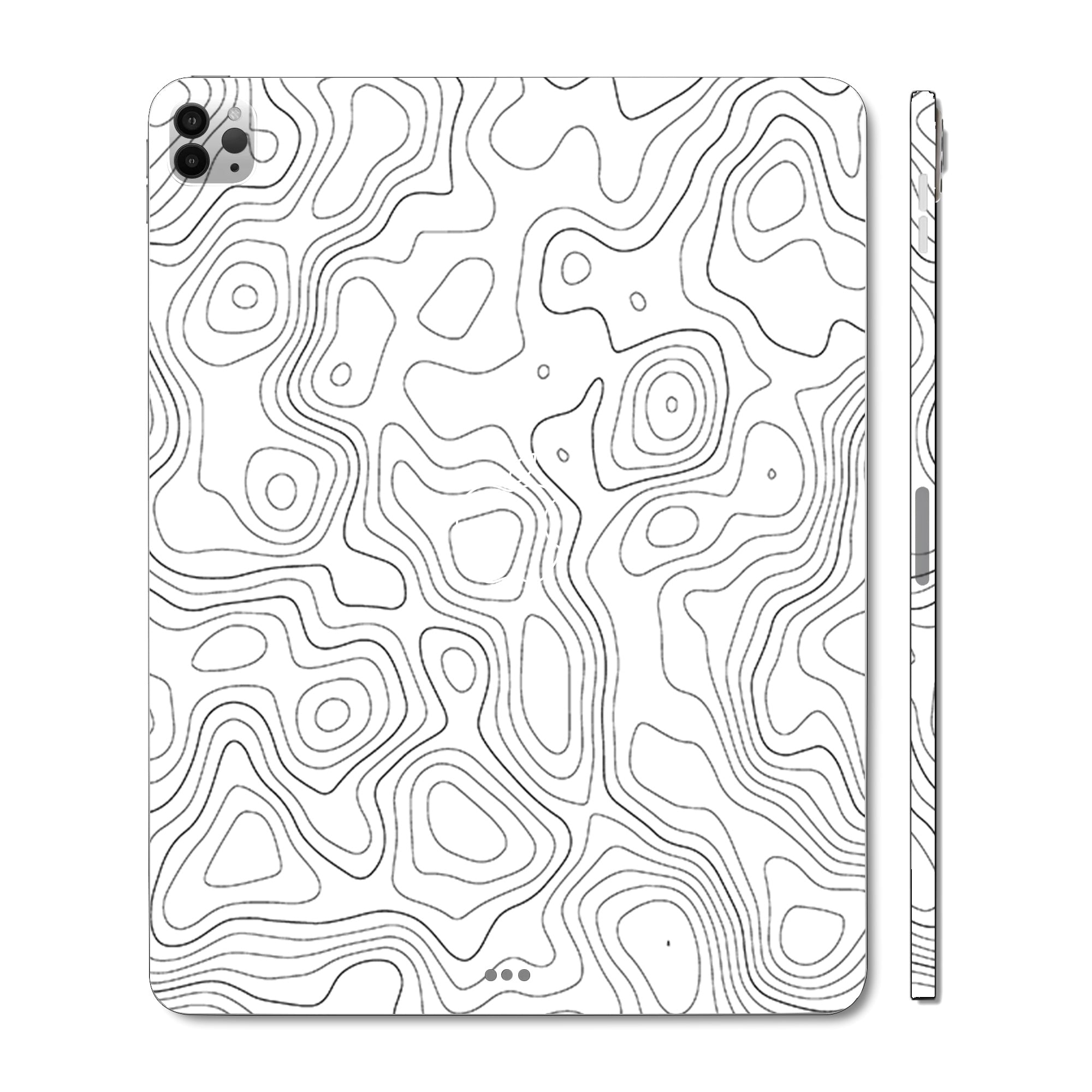Apple iPad Pro 11 2020 White Contour Design Tablet Skins