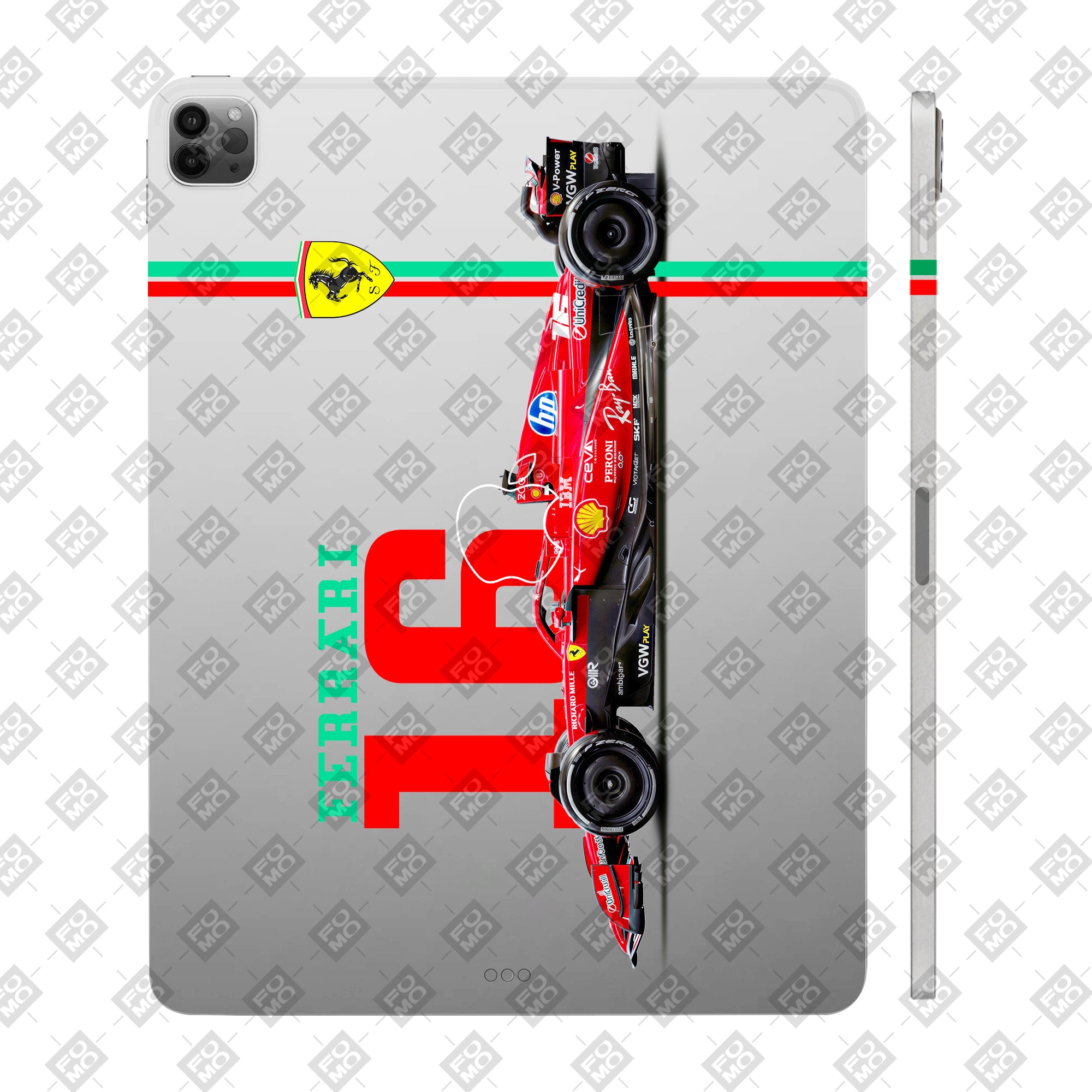 Apple iPad Pro 11 2020 Transparent Ferrari Flame Tablet Skin