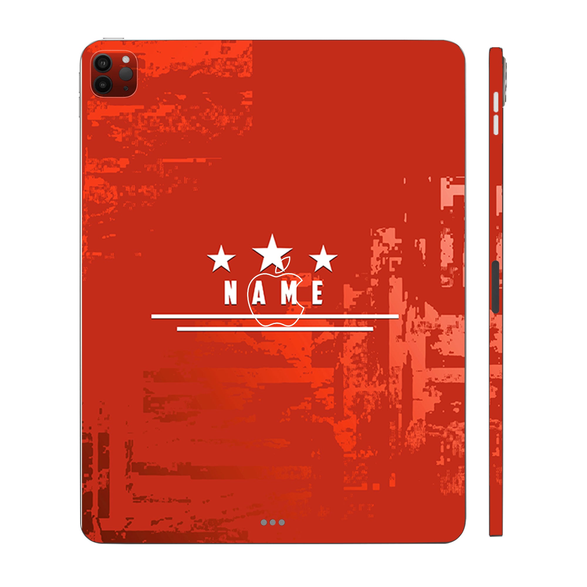 Apple iPad Pro 12.9 M1 2021 Star Red with Name Tablet Skins