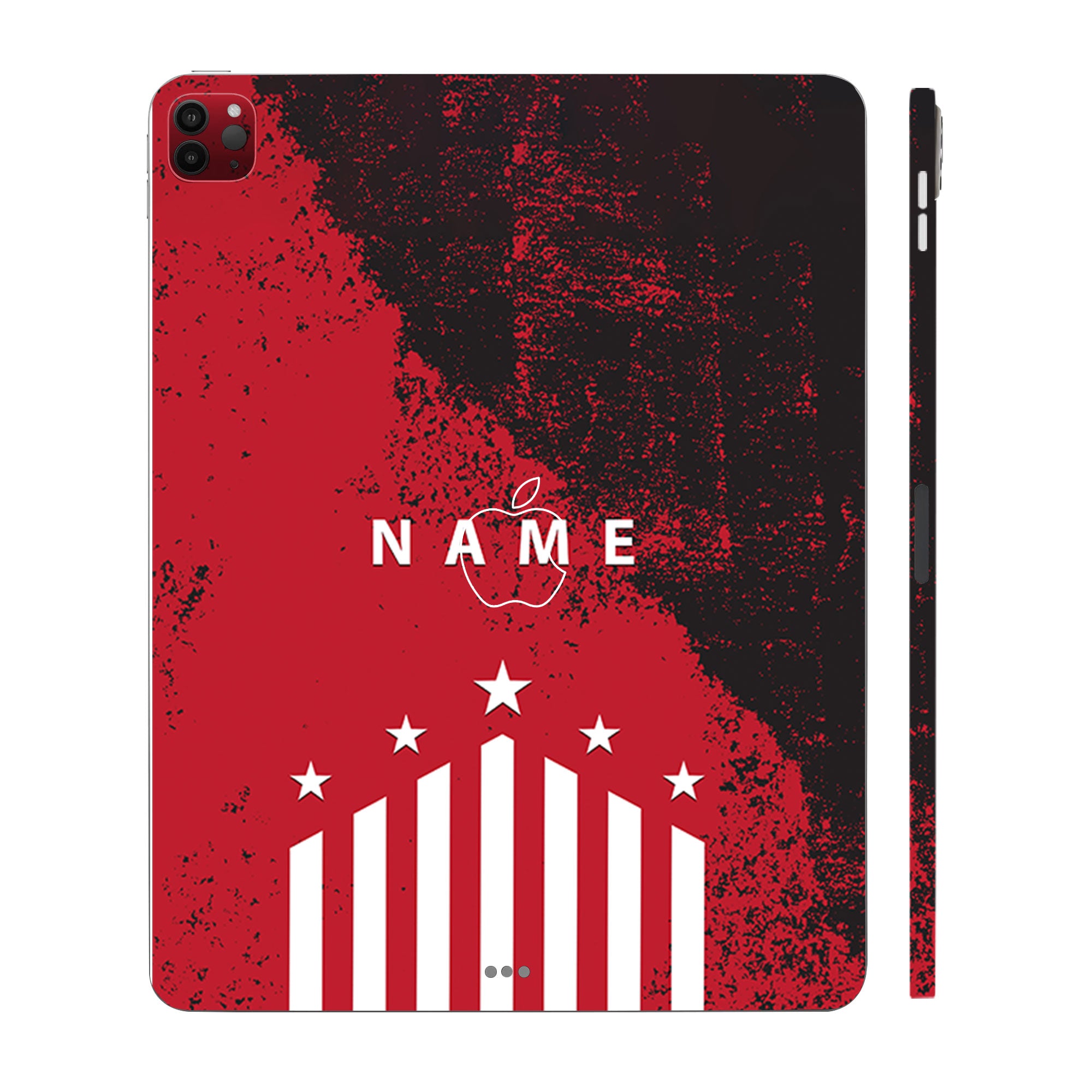 Apple iPad Pro 12.9 M1 2021 Captain Red with Name Tablet Skins