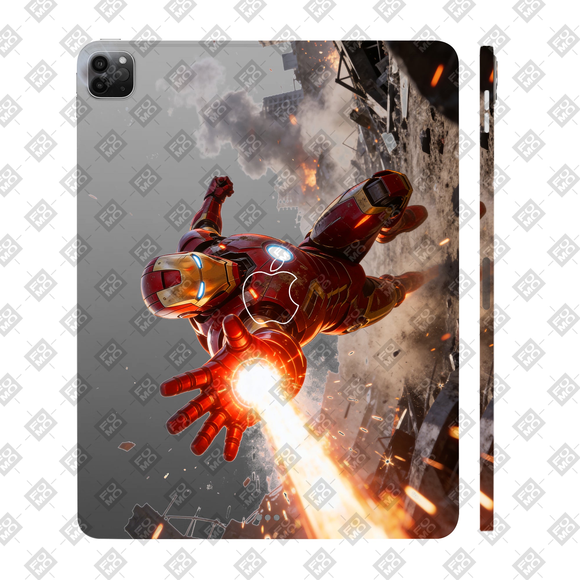 Apple iPad Pro 12.9 M1 2021 Transparent Iron Fist Tablet Skin