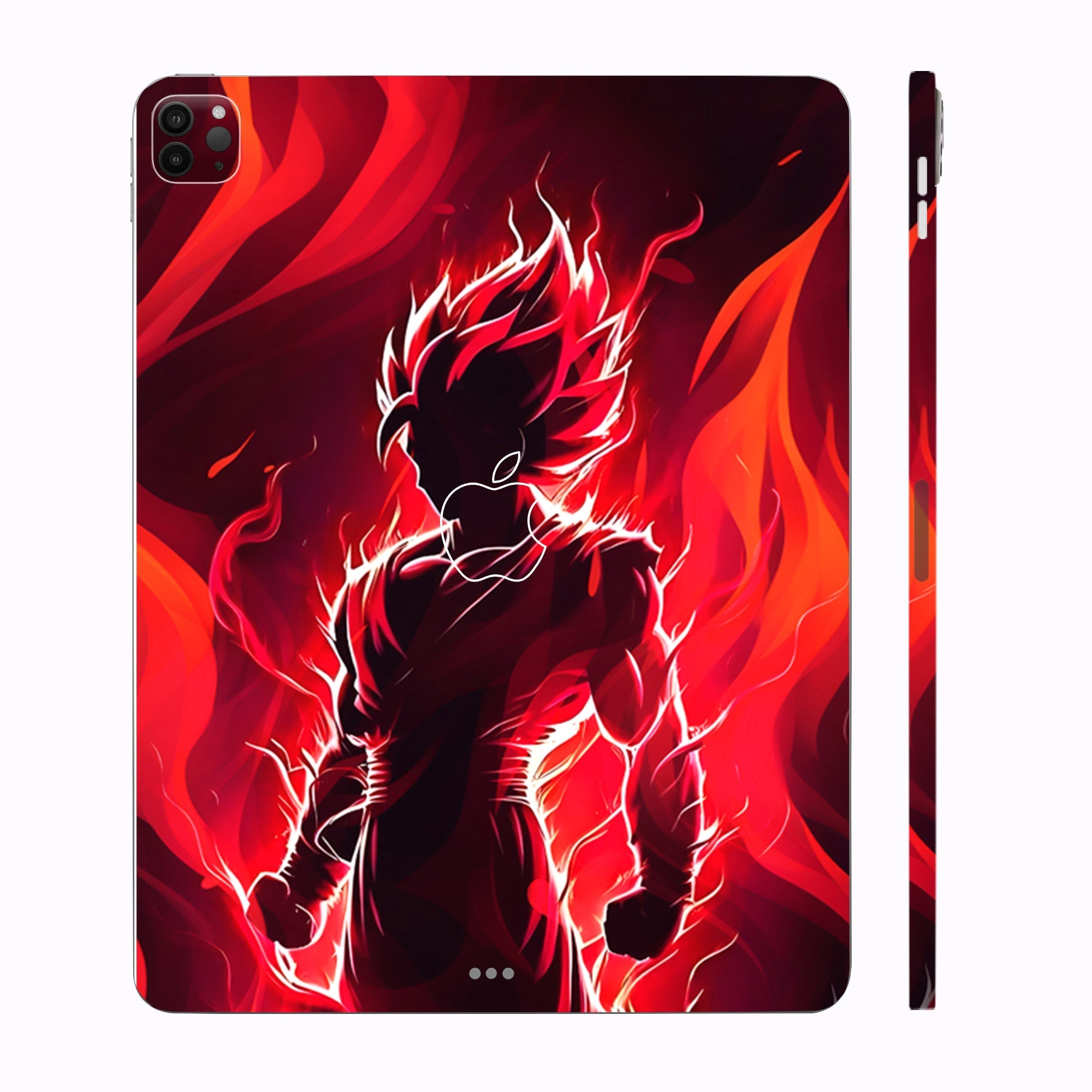 Apple iPad Pro 11 M1 2021 Goku in Fiery Red Anime Tablet Skins