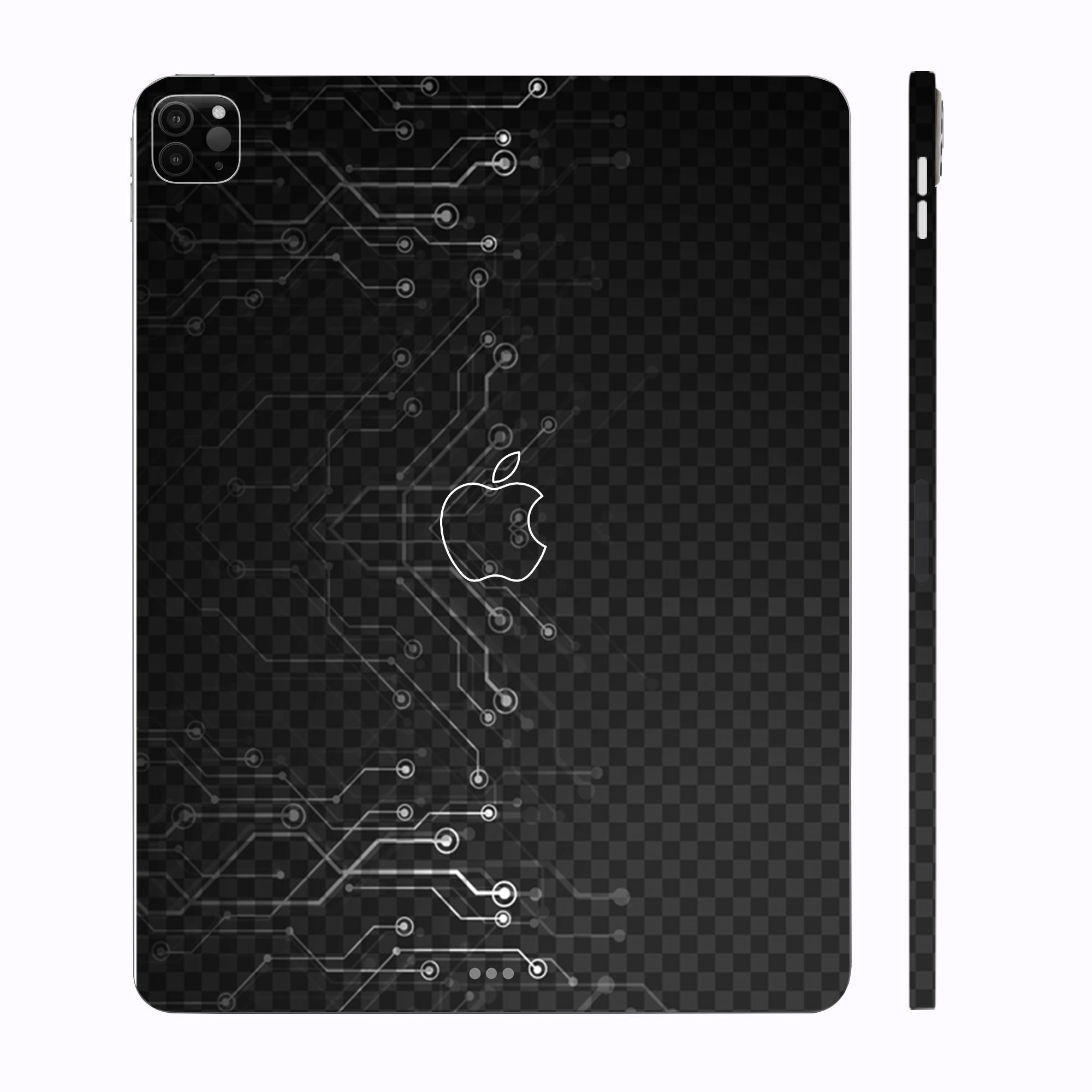 Apple iPad Pro 12.9 M1 2021 Black Digital Circuit Tablet Skins