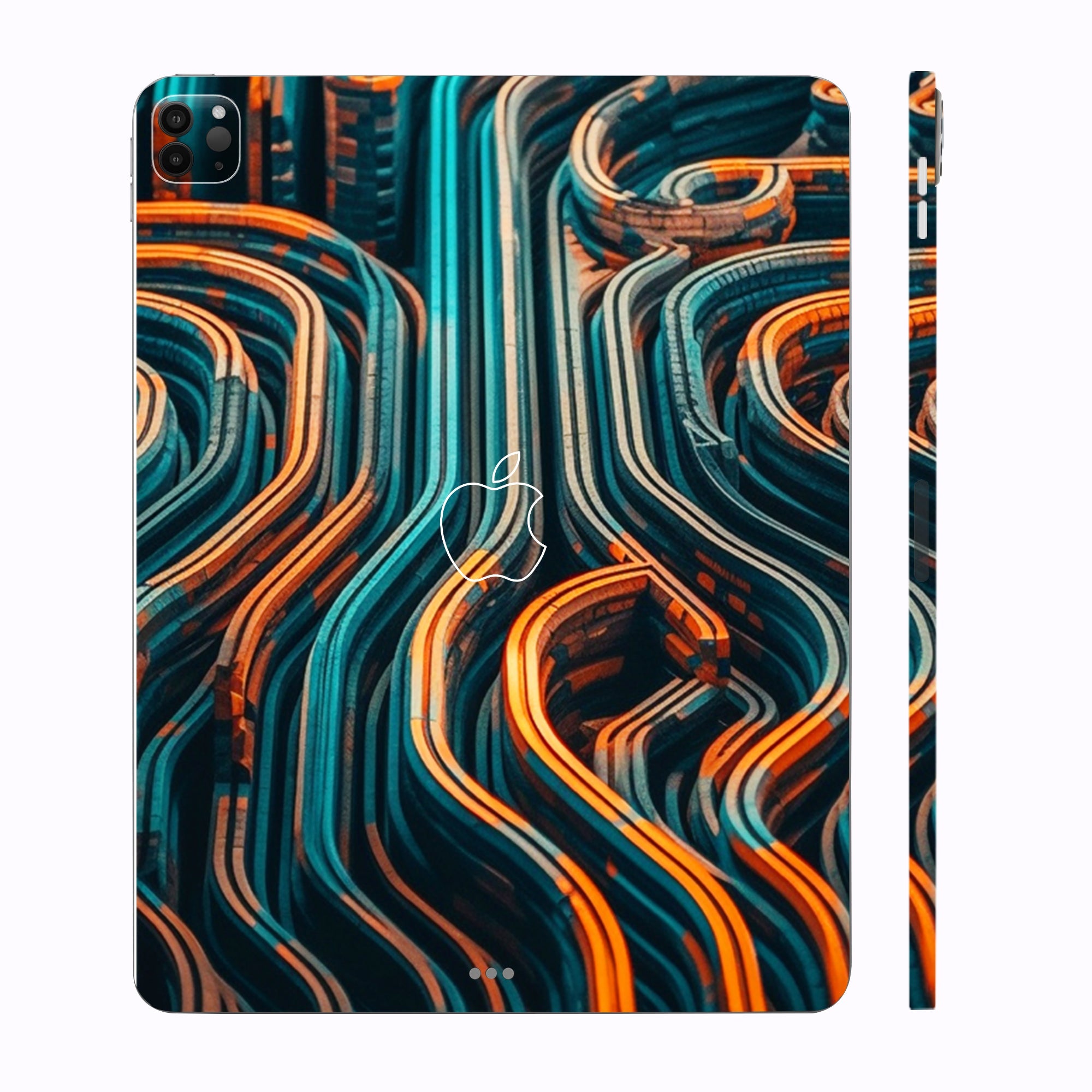 Apple iPad Pro 12.9 M1 2021 Glowing Stripes in Modern Set Tablet Skins