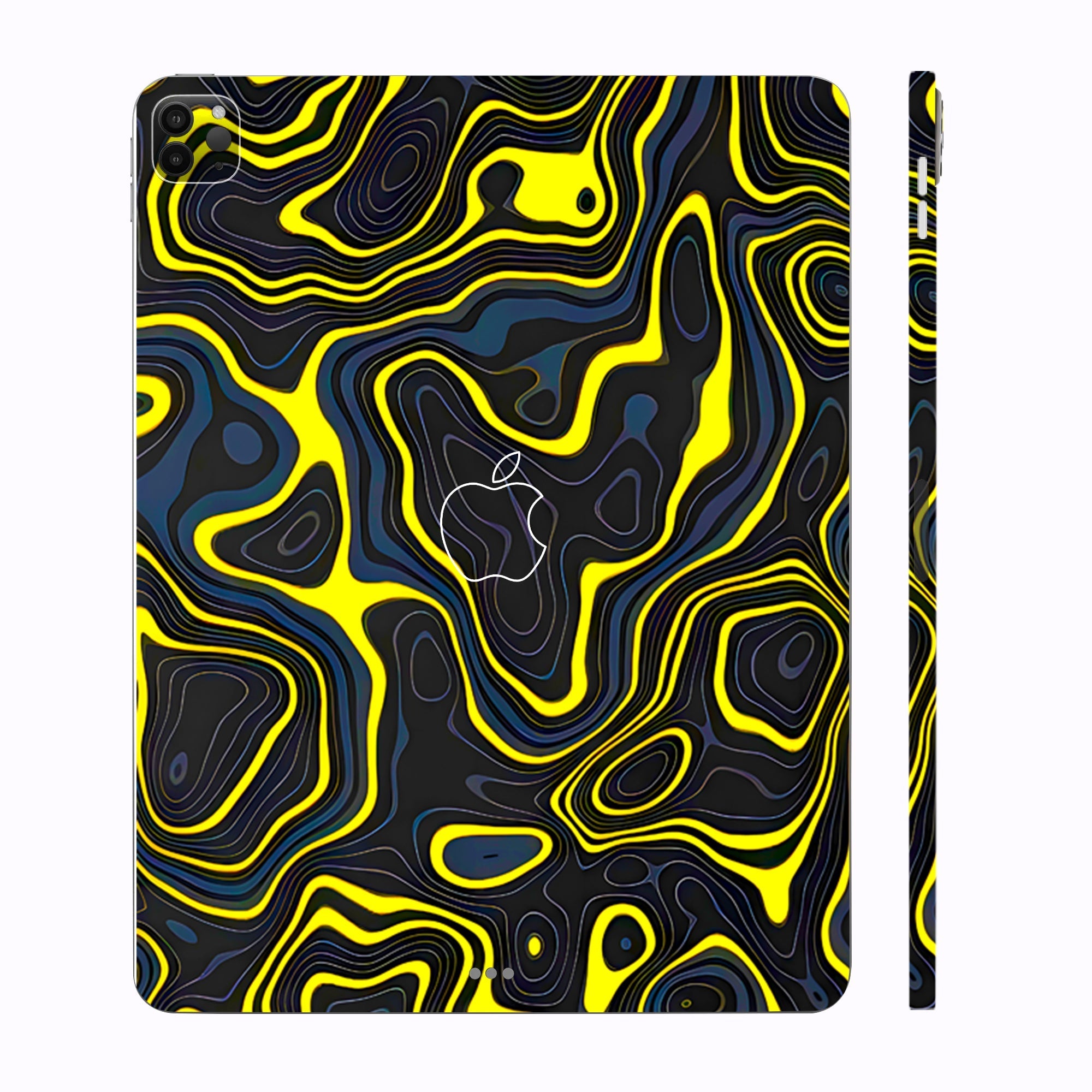 Apple iPad Pro 12.9 M1 2021 Neon Lava Contours Tablet Skins
