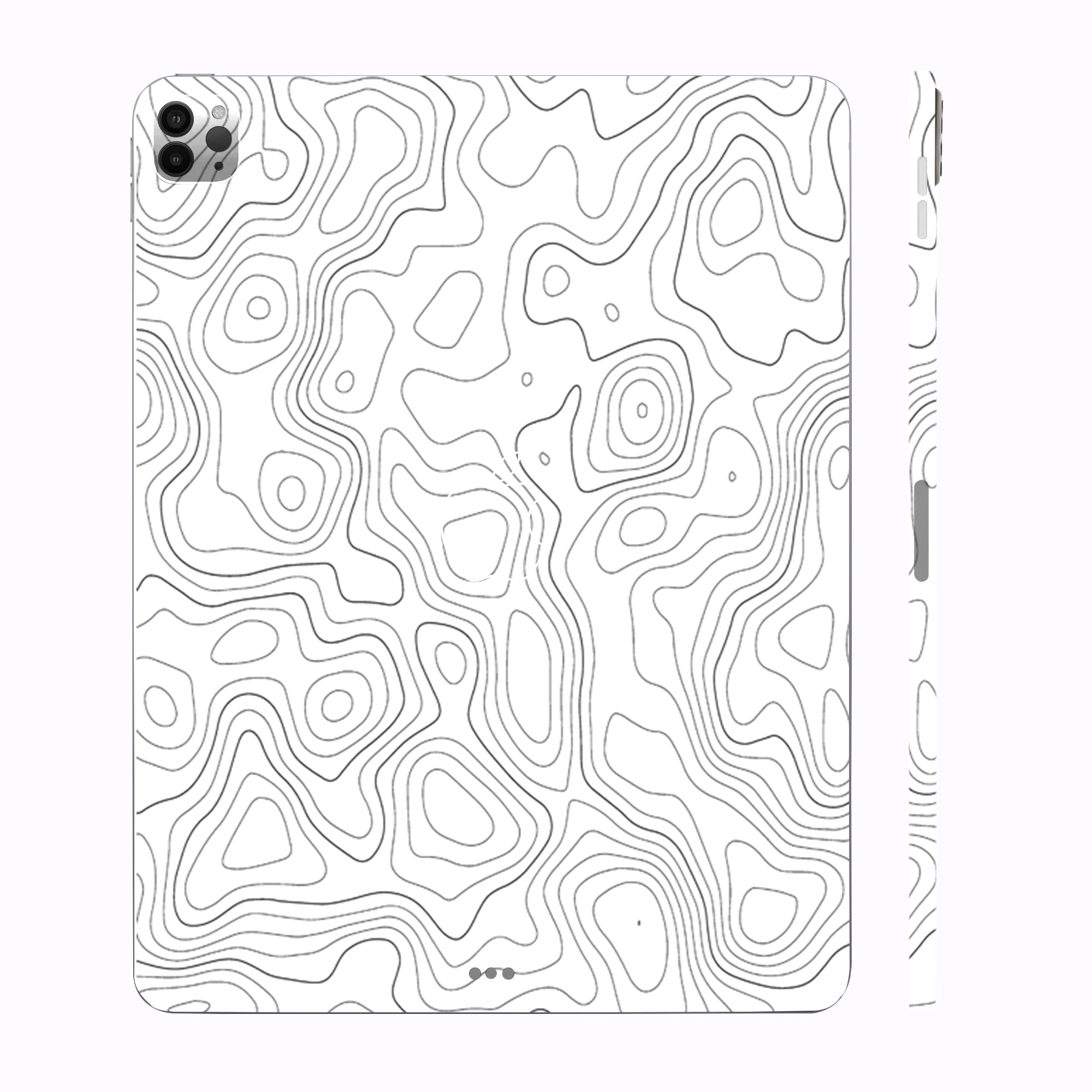 Apple iPad Pro 12.9 M2 2022 White Contour Design Tablet Skins