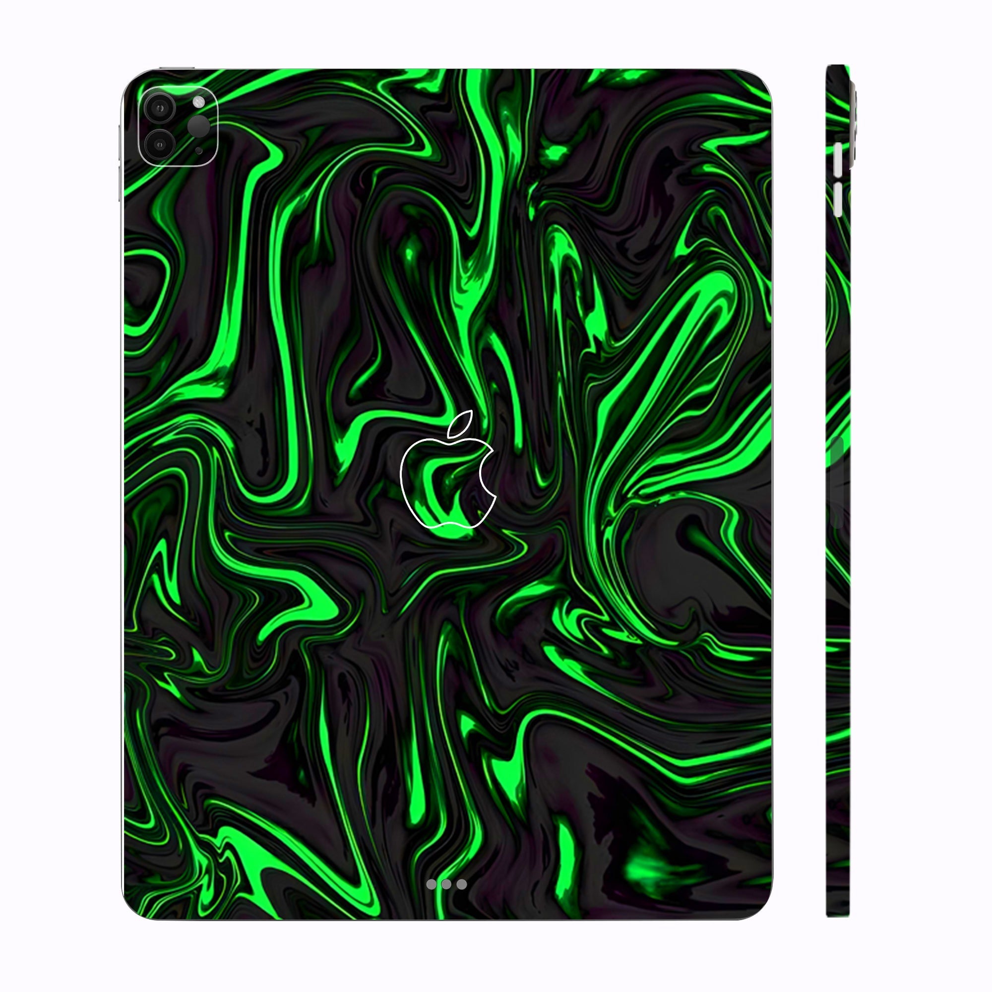 Apple iPad Pro 12.9 M1 2021 Green Liquid Pattern Tablet Skins
