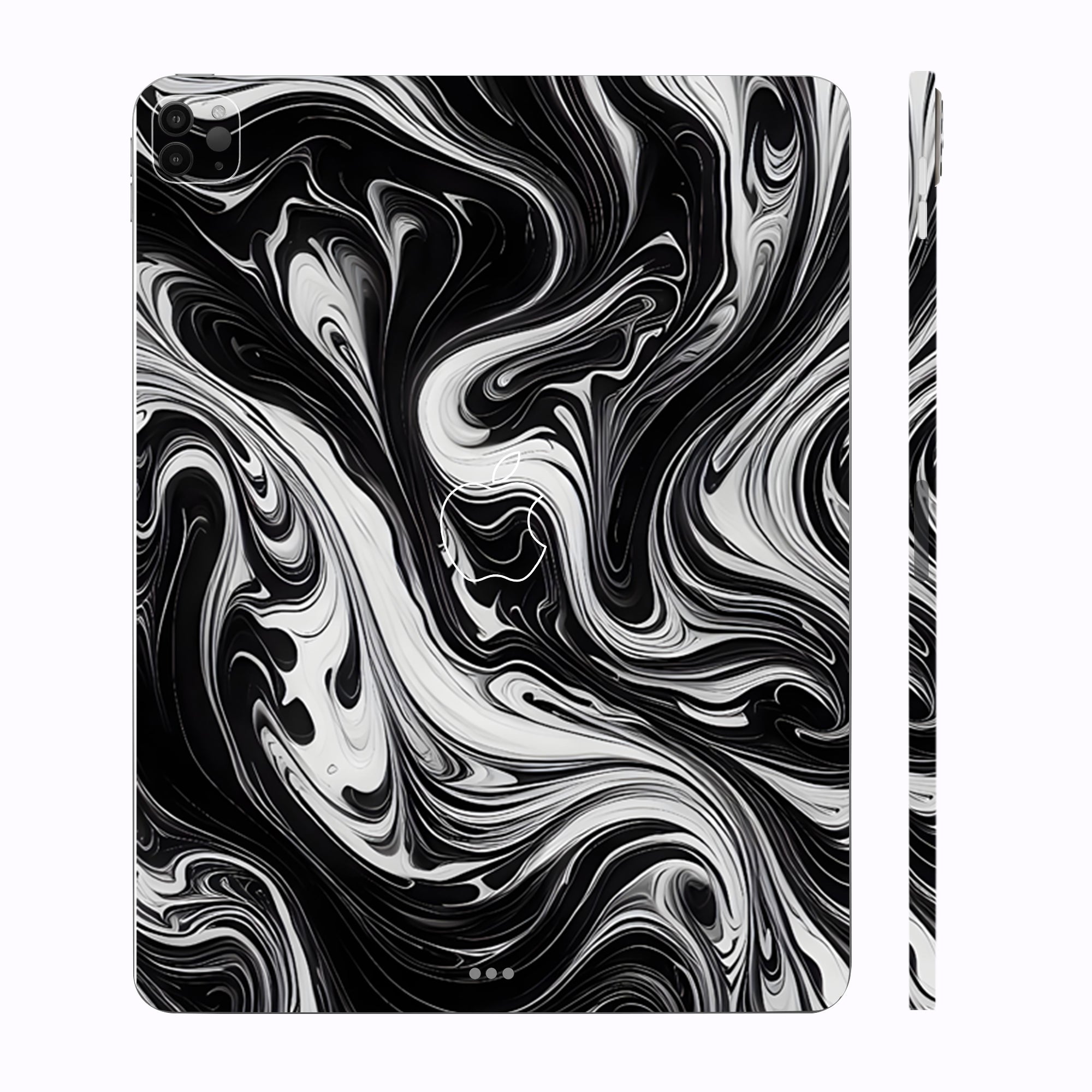 Apple iPad Pro 11 M2 2022 Black and White Marble Tablet Skins