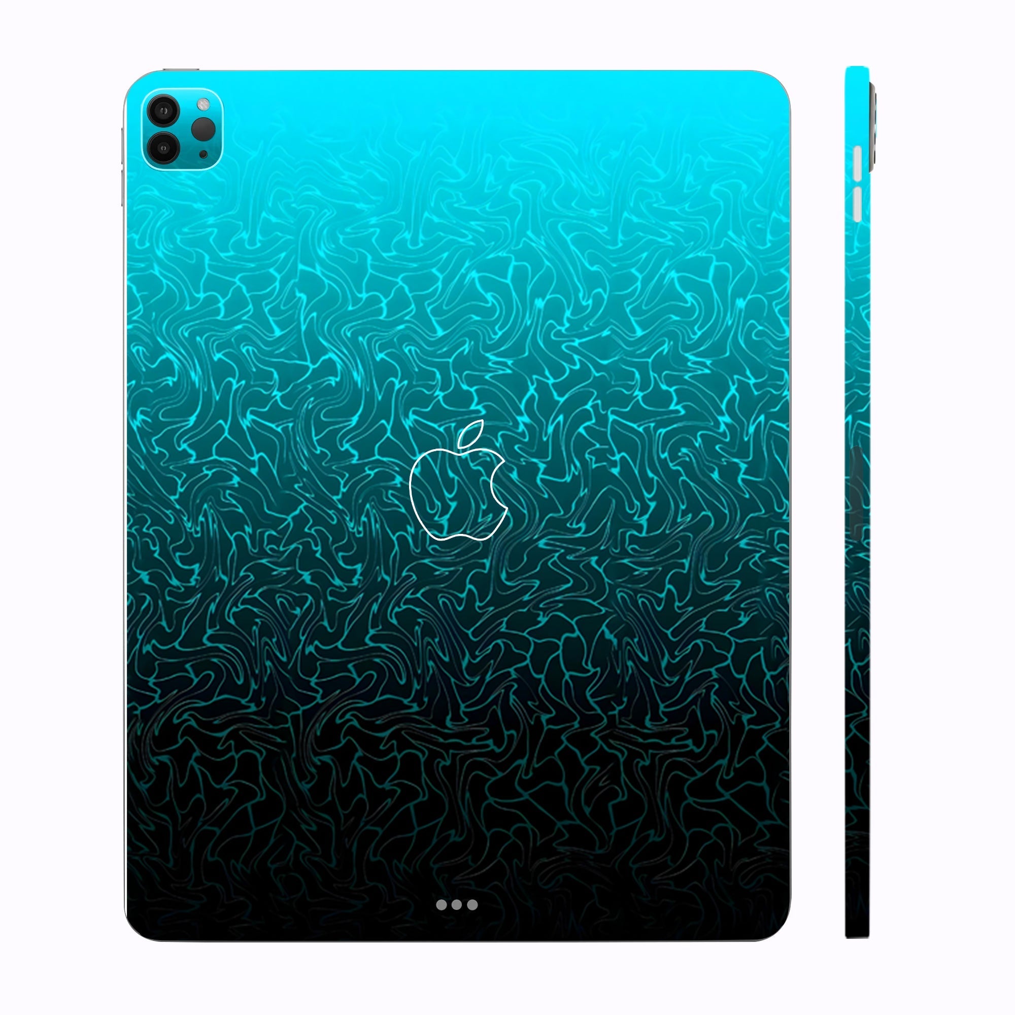 Apple iPad Pro 11 M1 2021 Cyan Blue to Black Gradient Tablet Skins