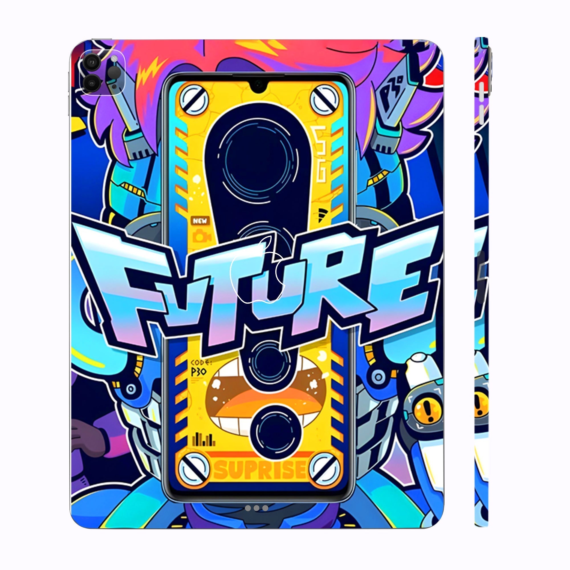 Apple iPad Pro 11 M1 2021 Futuristic Cyberpunk Tablet Skins
