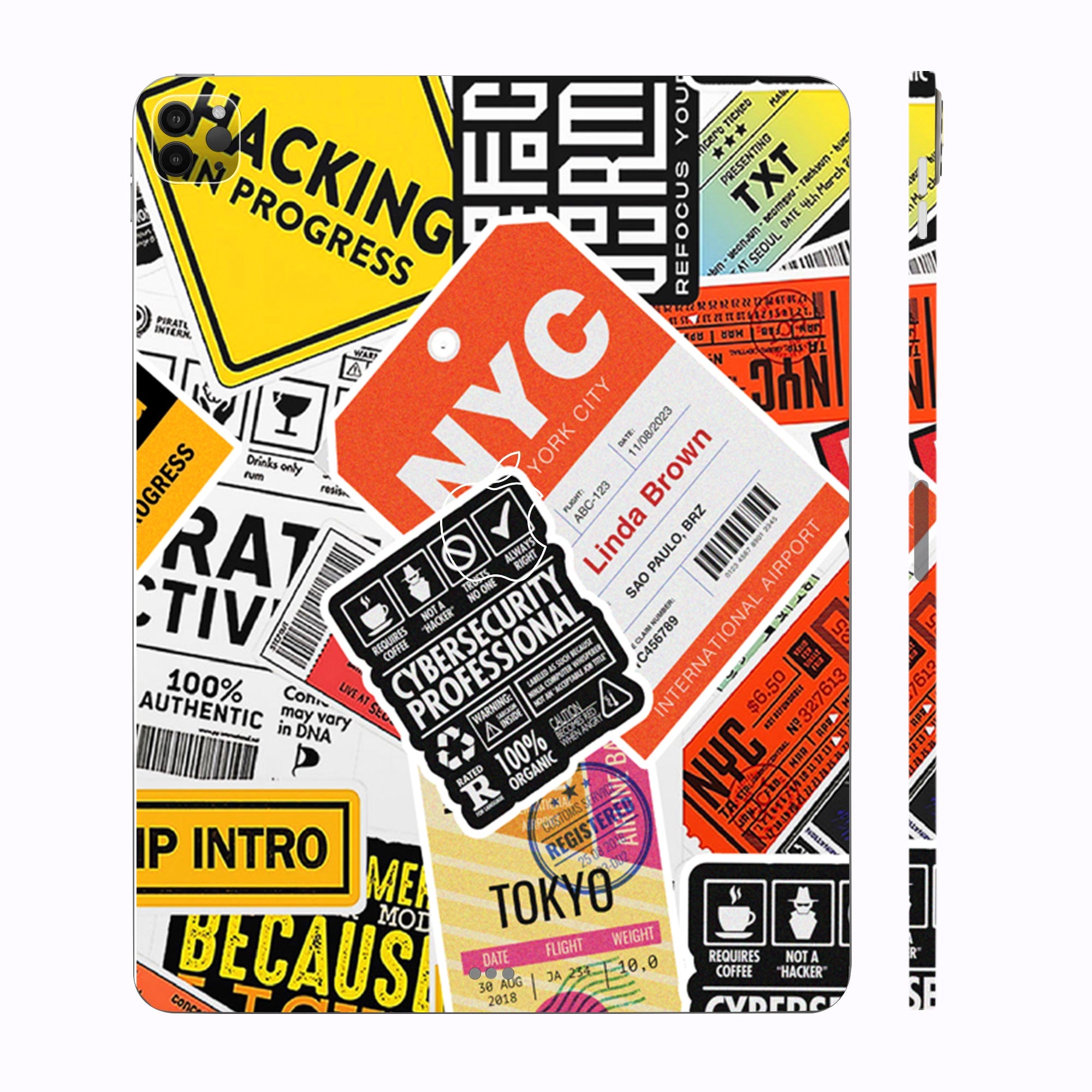 Apple iPad Pro 12.9 M2 2022 Tech Aesthetic Sticker Collage Tablet Skins