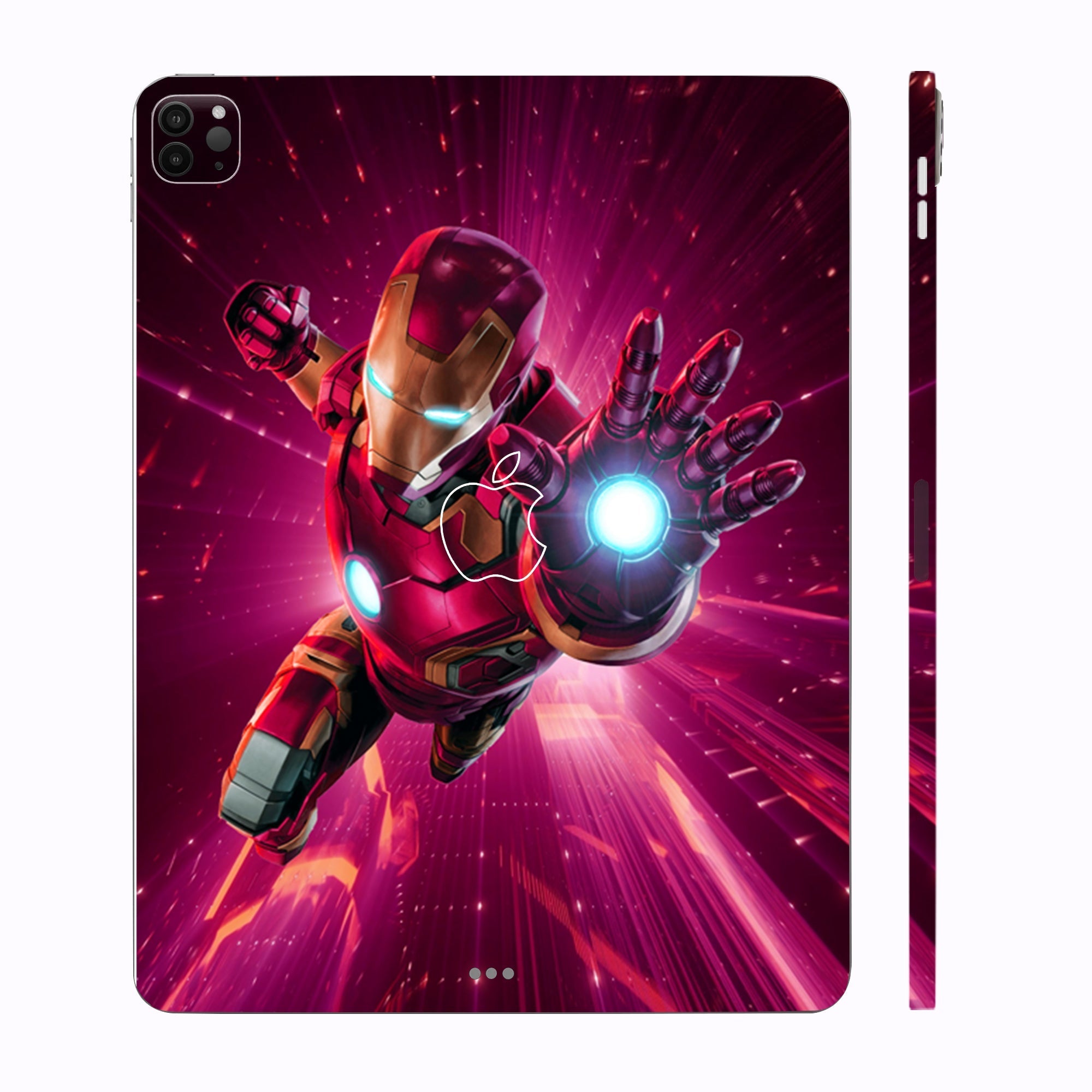 Apple iPad Pro 12.9 M1 2021 Iron Man in Action Movies Tablet Skins