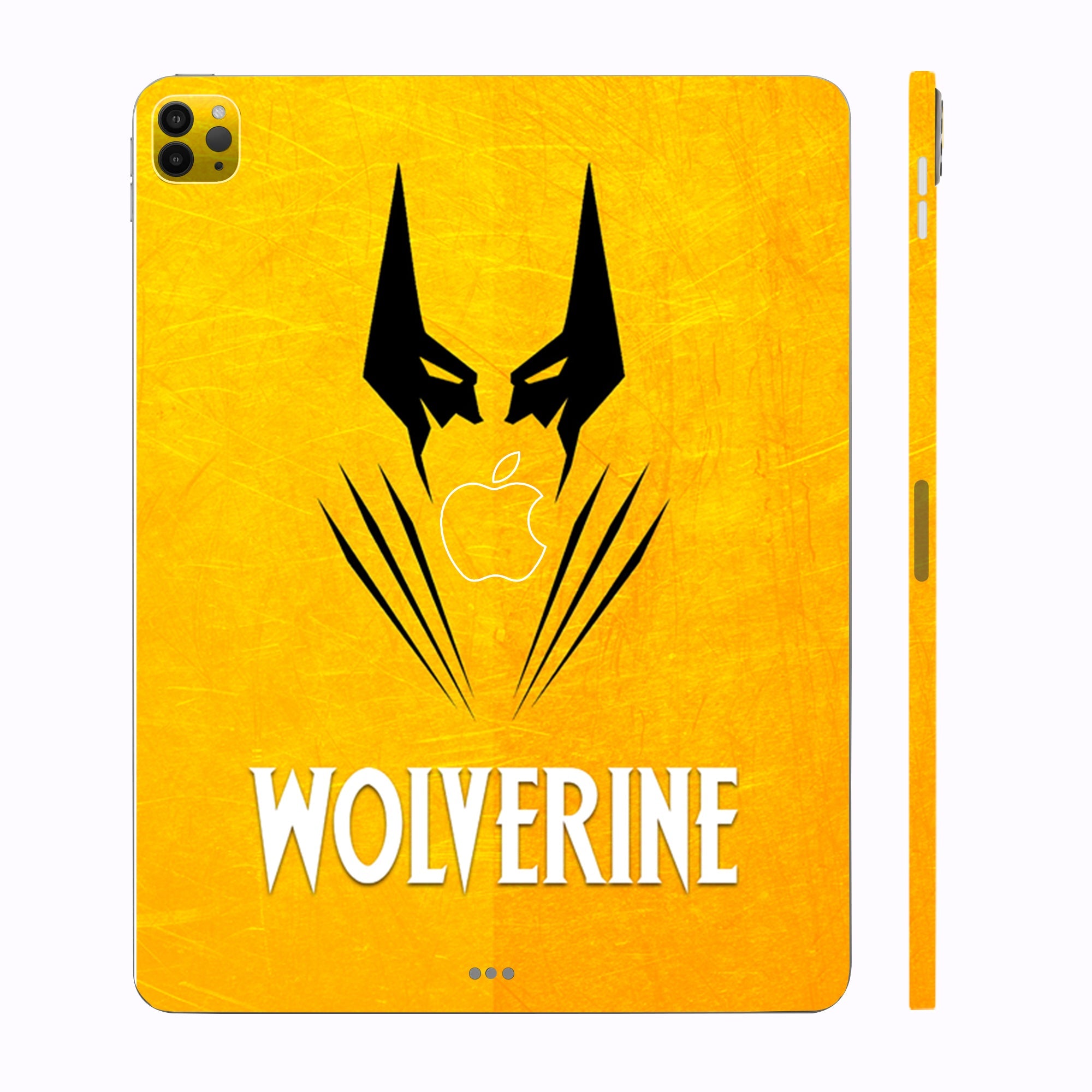 Apple iPad Pro 12.9 M2 2022 Wolverine with Yellow Background Movies Tablet Skins