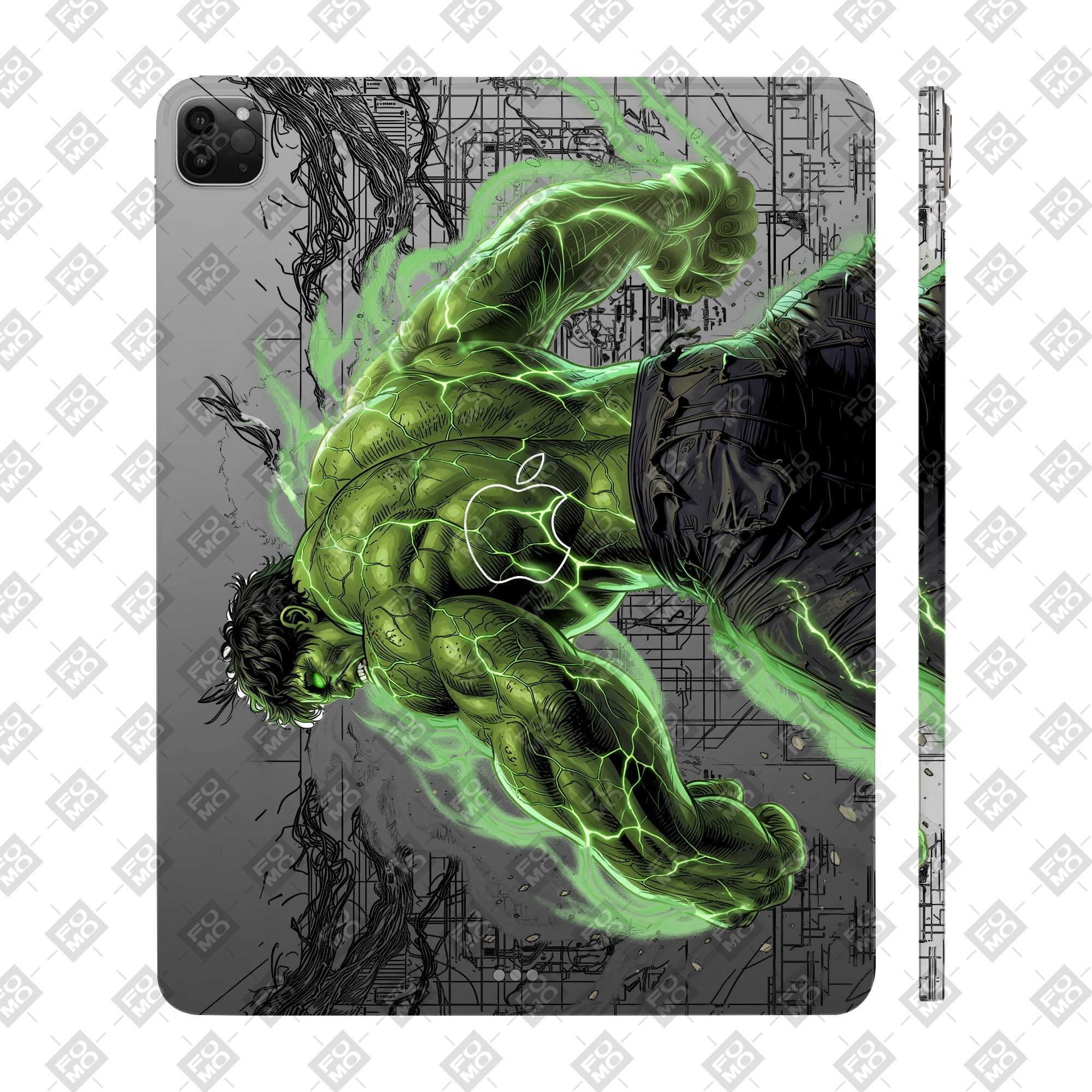 Apple iPad Pro 12.9 2020 Transparent Hulk Smash Tablet Skin