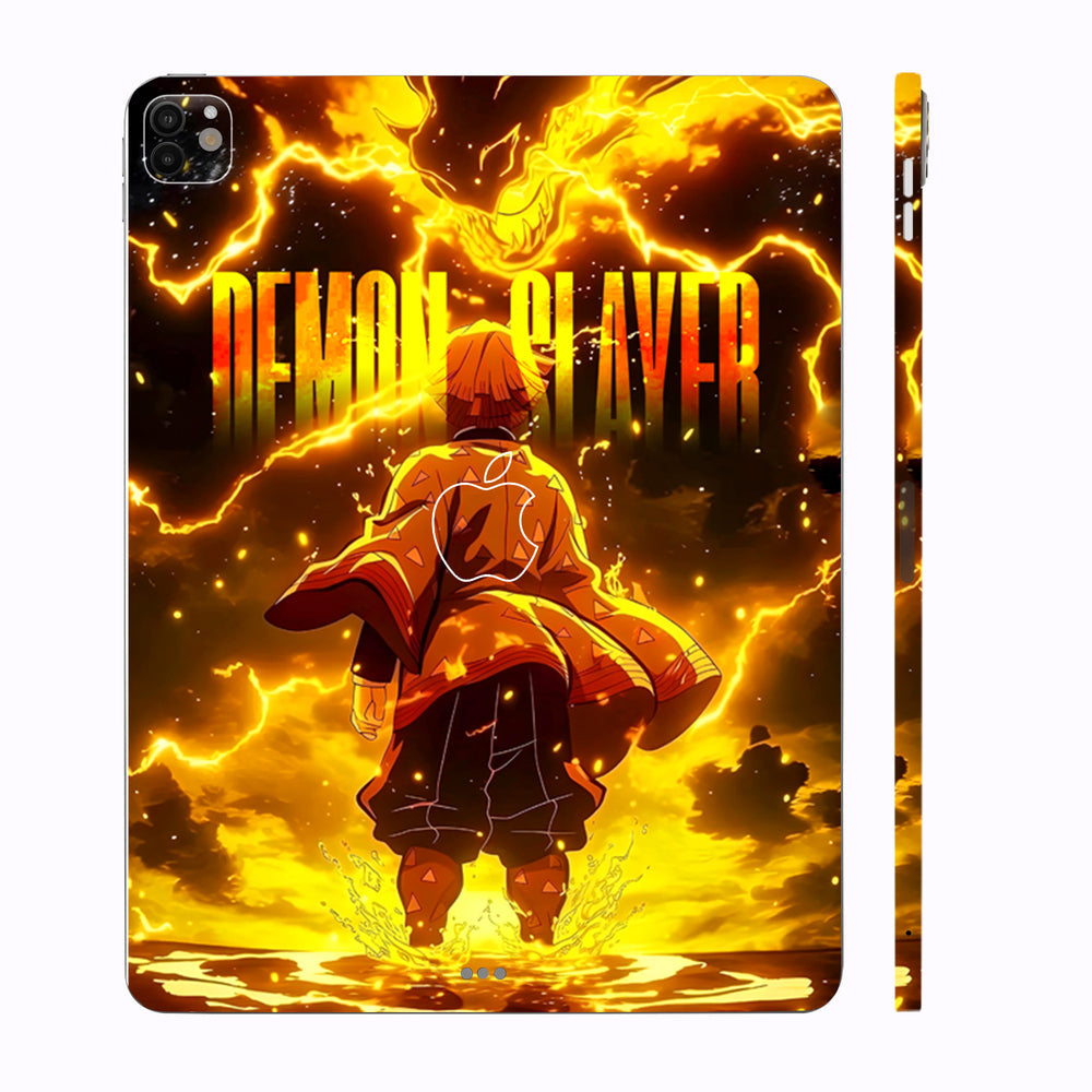 Apple iPad Pro 11 M4 2024 Zenitsu Lightning Strike Anime Tablet Skins