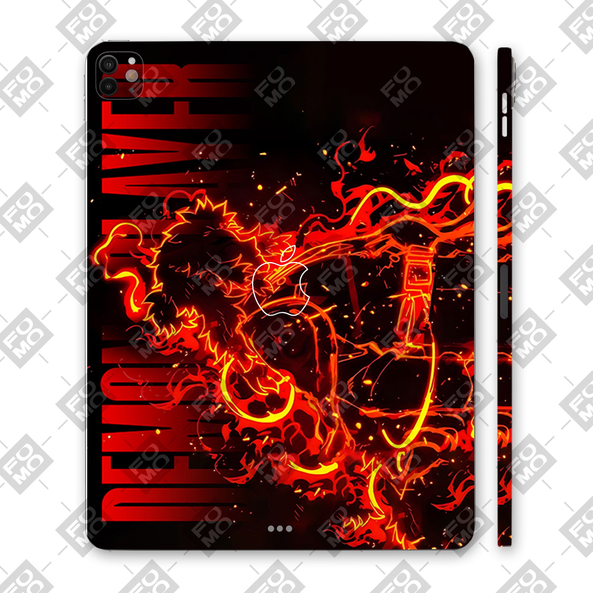Apple iPad Pro 13 M4 2024 Rengoku Blazing Inferno Anime 3D Tablet Skin
