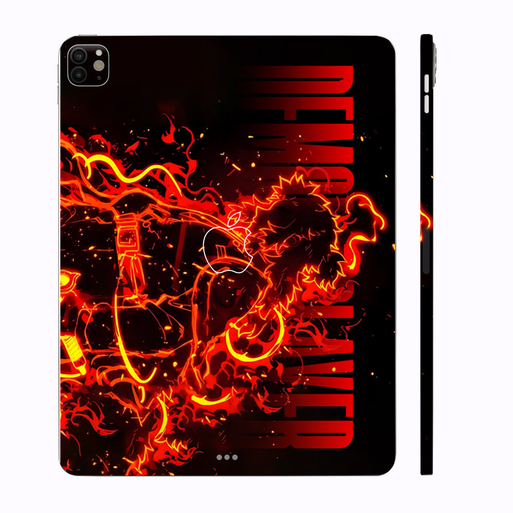 Apple iPad Pro 11 M4 2024 Rengoku Blazing Inferno Anime Tablet Skins