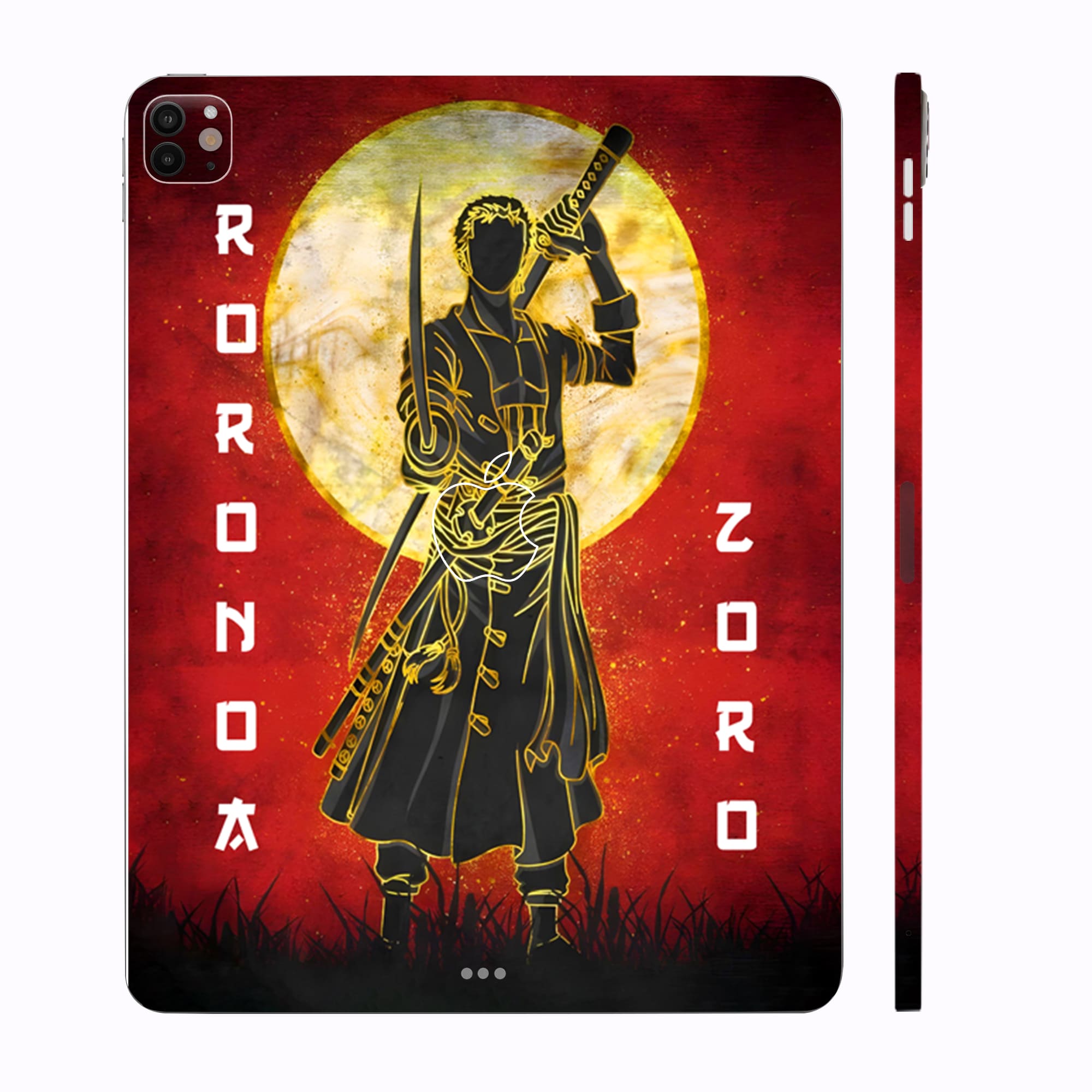 Apple iPad Pro 11 M4 2024 Roronoa Zoro with Golden Moon Anime Tablet Skins