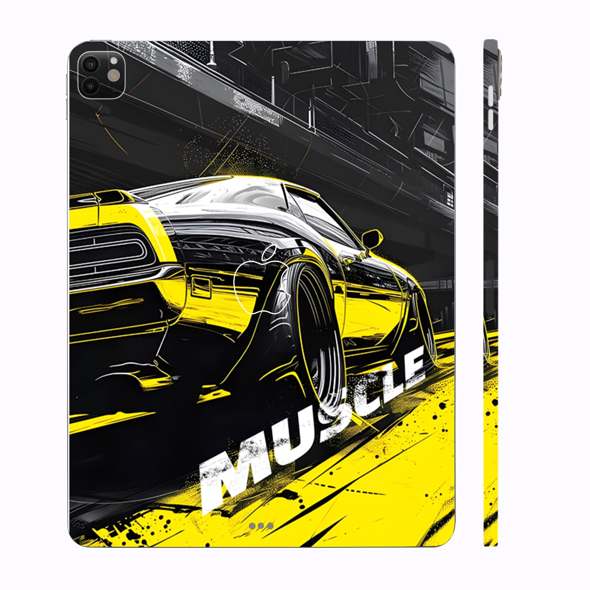 Apple iPad Pro 13 M4 2024 Black Muscle Cars & Bikes Tablet Skins