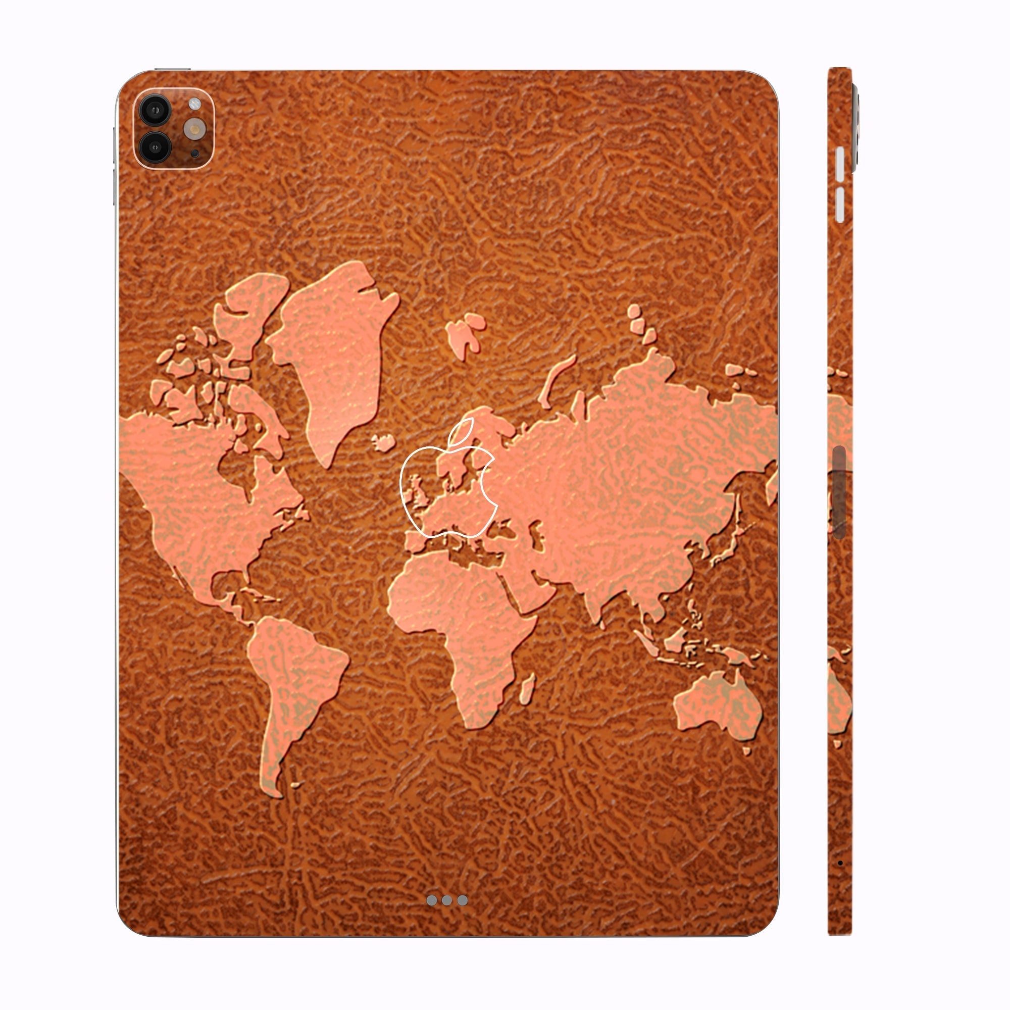 Apple iPad Pro 11 M4 2024 Brown World Map Tablet Skins