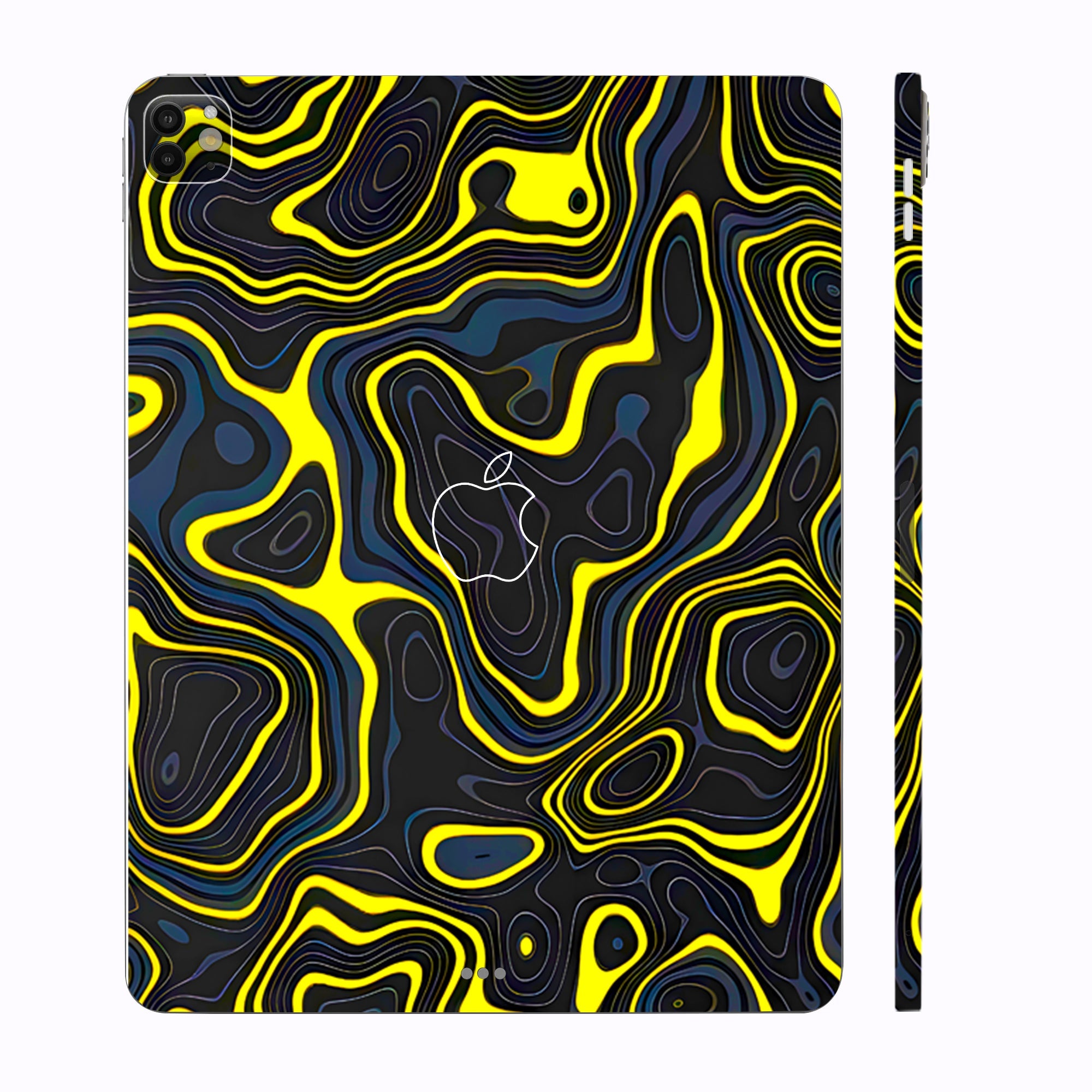 Apple iPad Pro 13 M4 2024 Neon Lava Contours Tablet Skins
