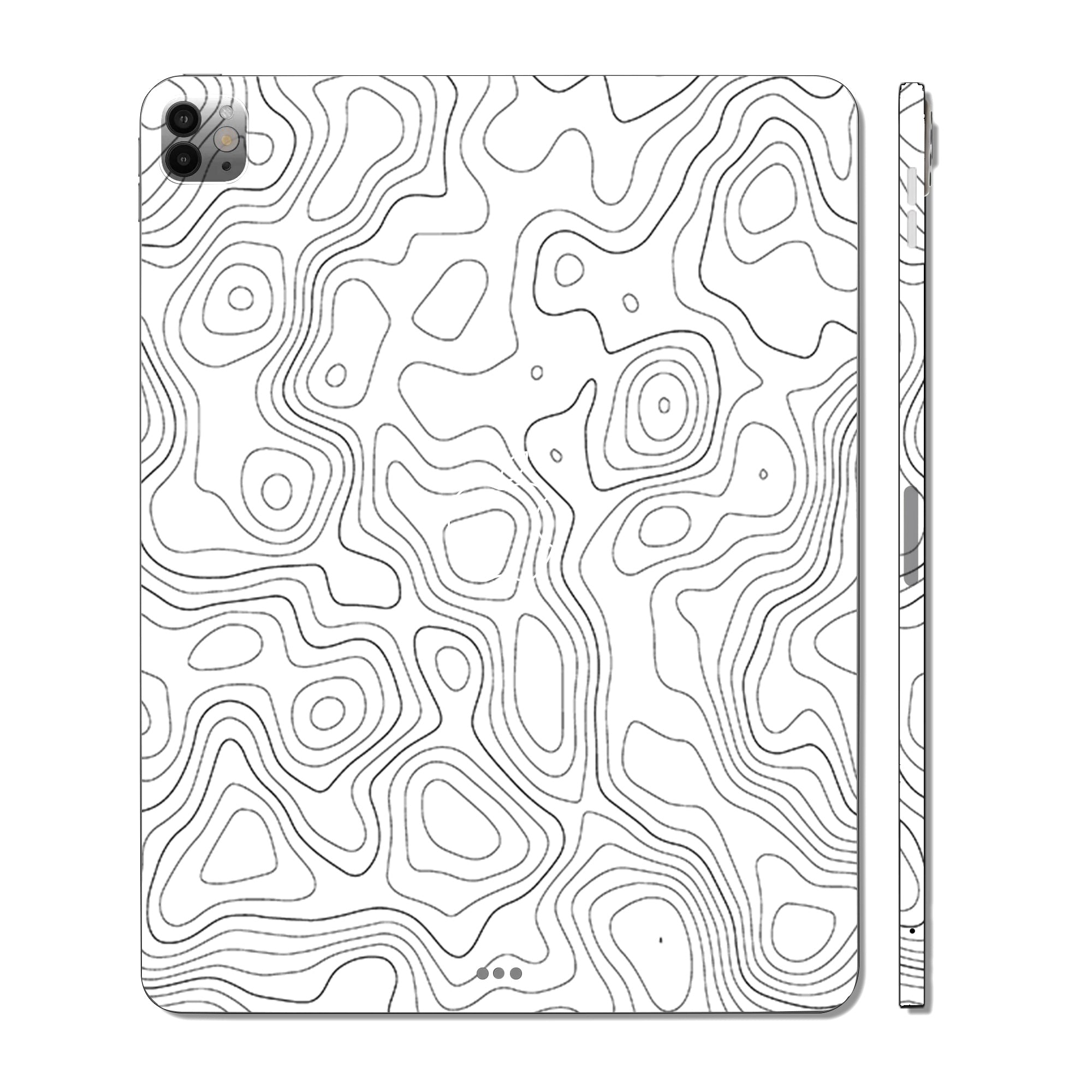 Apple iPad Pro 13 M4 2024 White Contour Design Tablet Skins