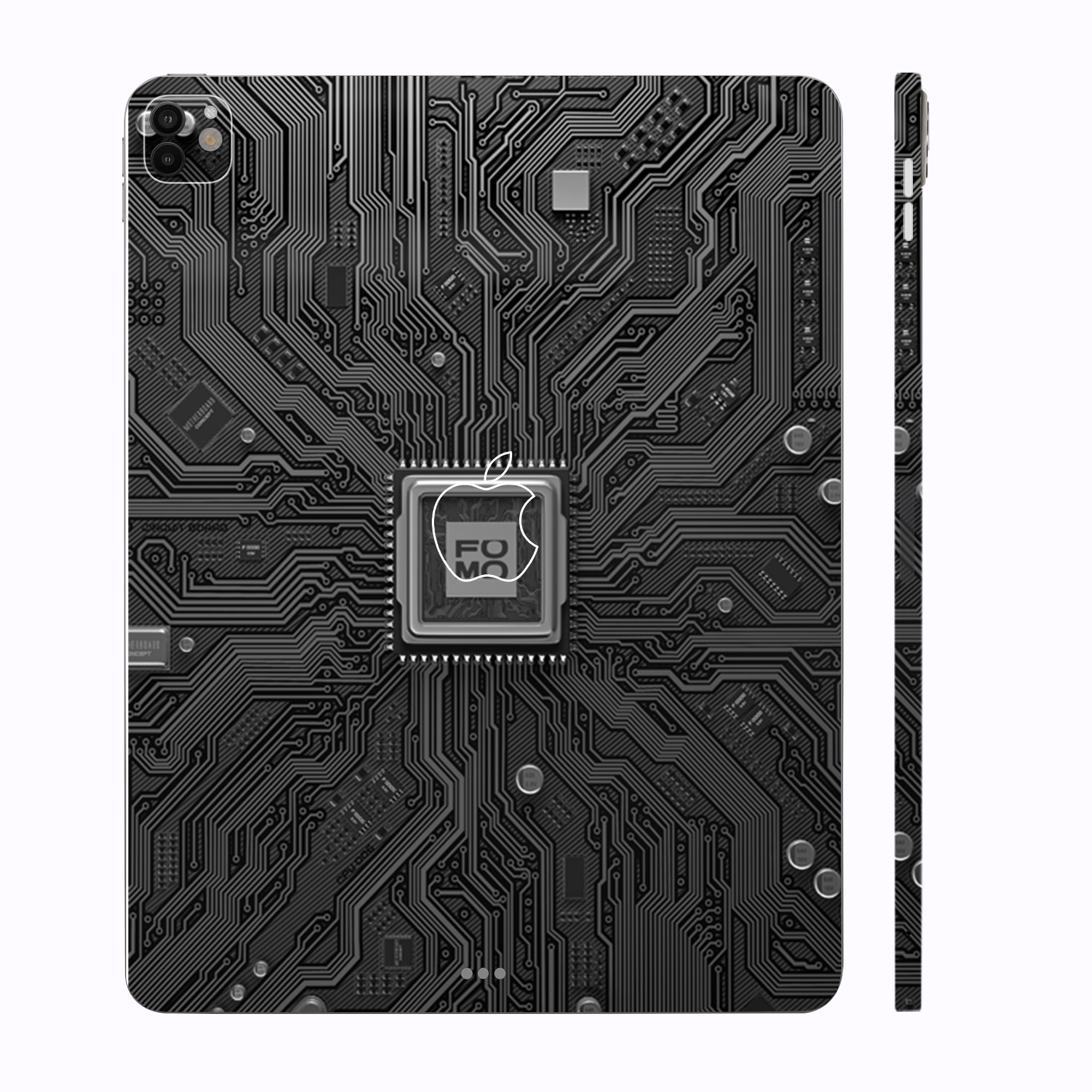 Apple iPad Pro 11 M4 2024 FOMO Circuit Dark Mode Tablet Skins