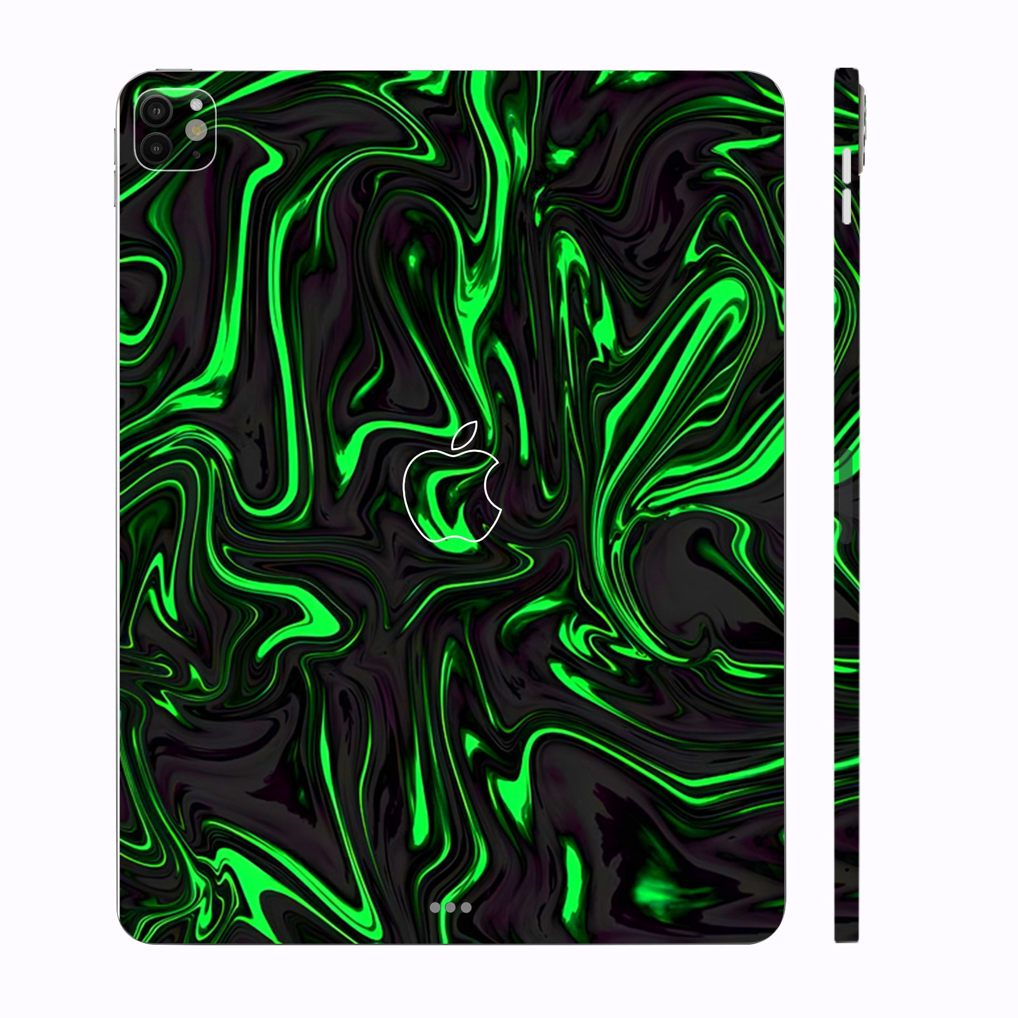 Apple iPad Pro 13 M4 2024 Green Liquid Pattern Tablet Skins