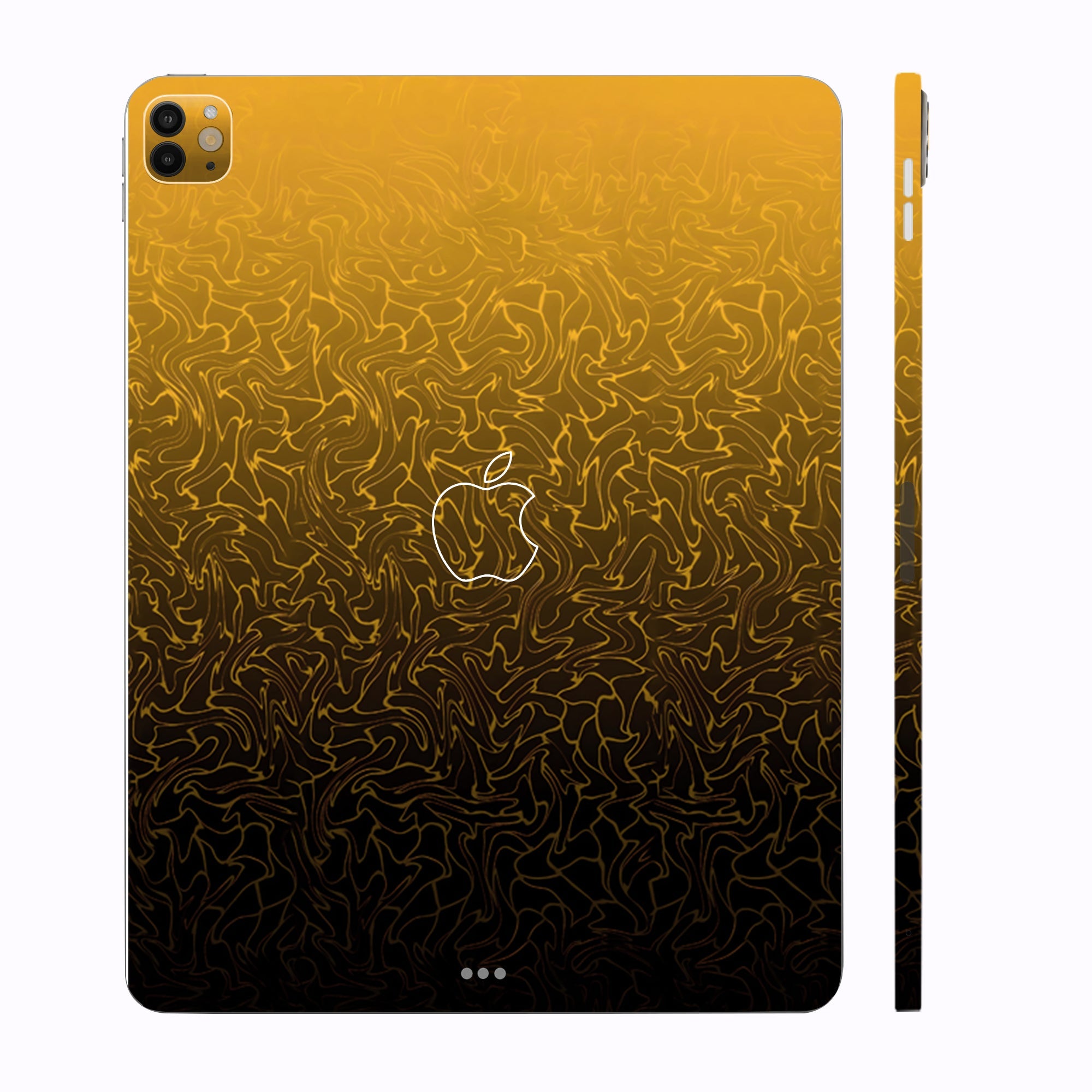 Apple iPad Pro 13 M4 2024 Orange to Black Gradient Tablet Skins