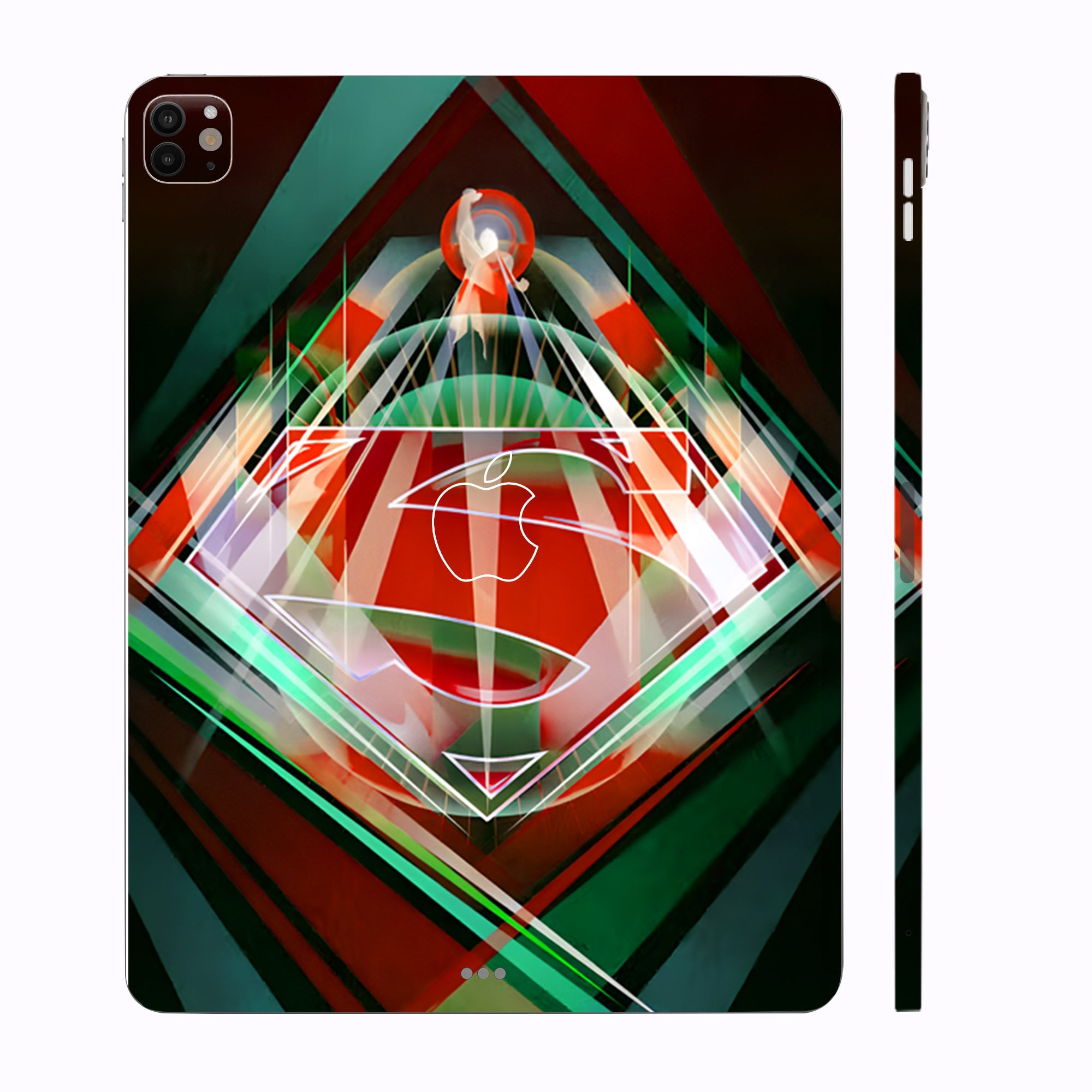 Apple iPad Pro 13 M4 2024 Superman Logo In Radient Colors Movies Tablet Skins