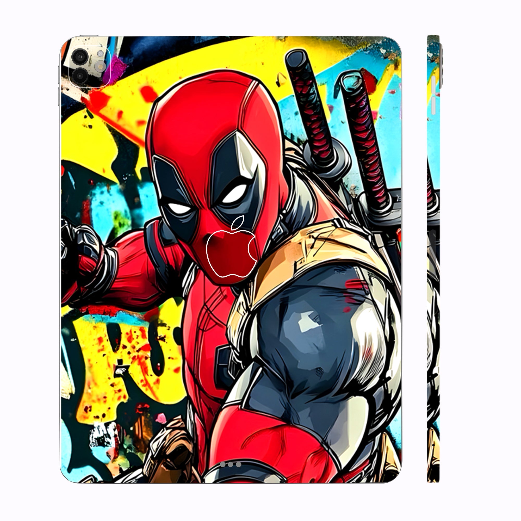 Apple iPad Pro 13 M4 2024 Deadpool Graffiti Style Movies Tablet Skins