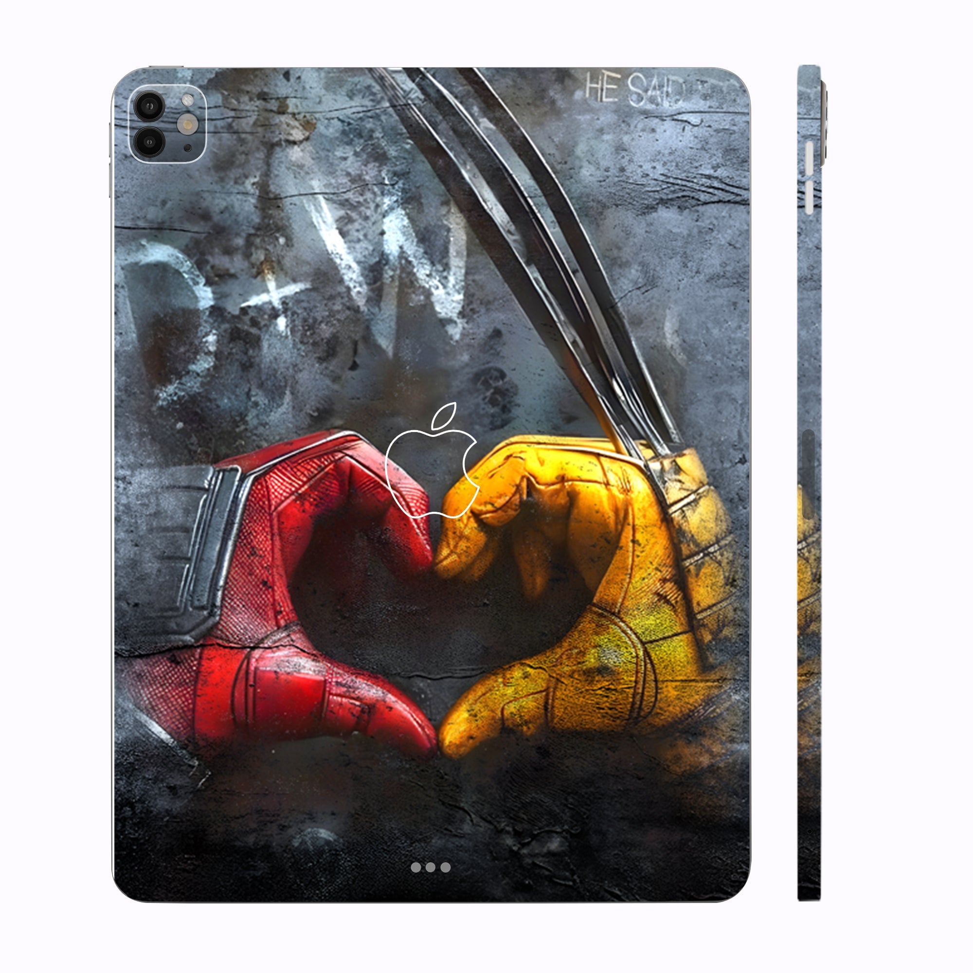 Apple iPad Pro 13 M4 2024 Wolverine and Deadpool Movies Tablet Skins