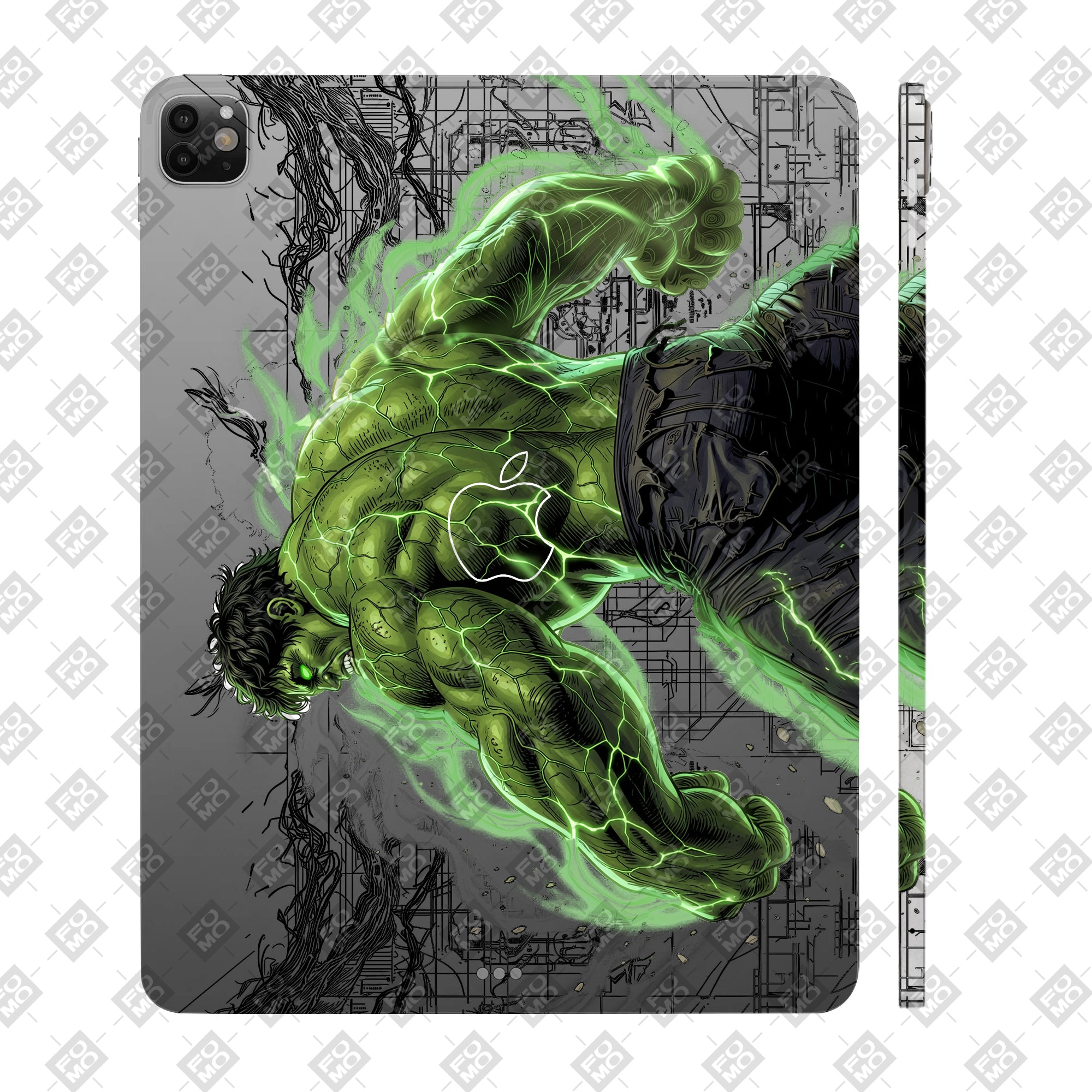 Apple iPad Pro 13 M4 2024 Transparent Hulk Smash Tablet Skin