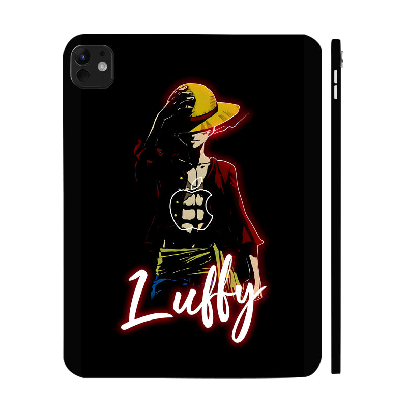 Apple iPad Pro 13 M5 2025 Luffy in Black Background Anime Tablet Skins