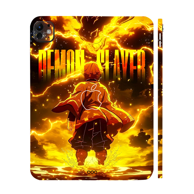 Apple iPad Pro 13 M5 2025 Zenitsu Lightning Strike Anime Tablet Skins
