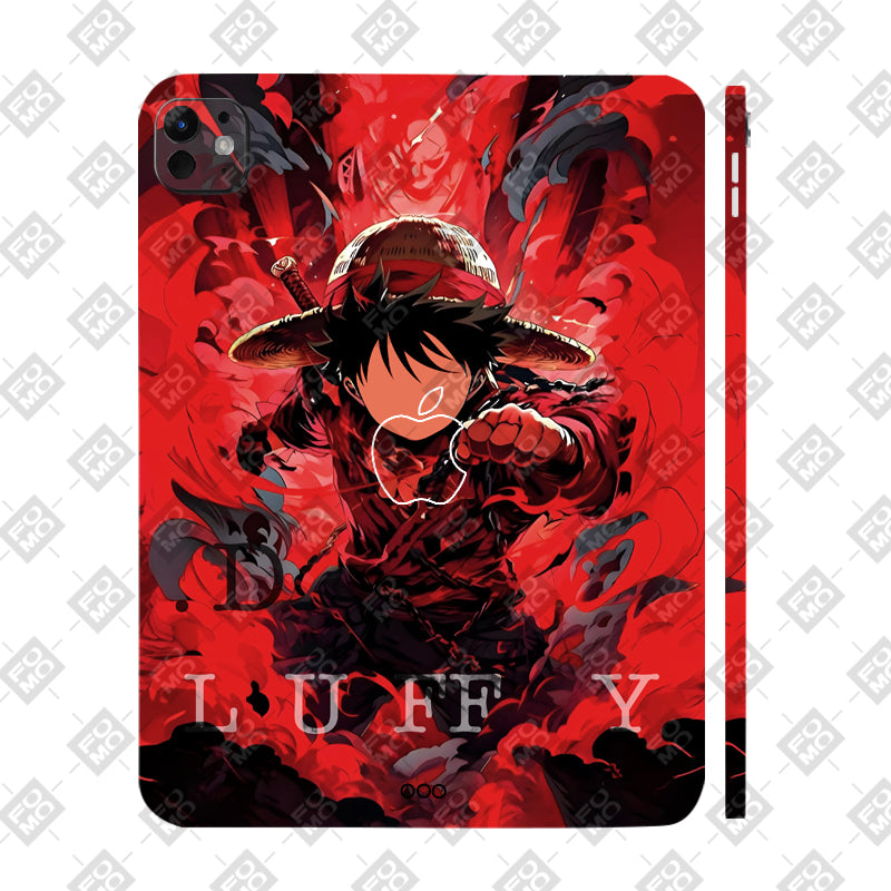 Apple iPad Pro 13 M5 2025 Gear Fifth Luffy in Red Anime Tablet Skins
