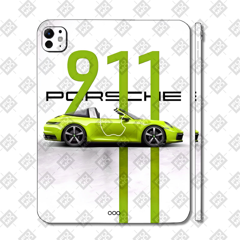Apple iPad Pro 13 M5 2025 Lime Porsche 911 Cars & Bikes Tablet Skins