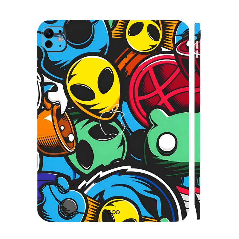 Apple iPad Pro 13 M5 2025 Vibrant Chaos Tablet Skins