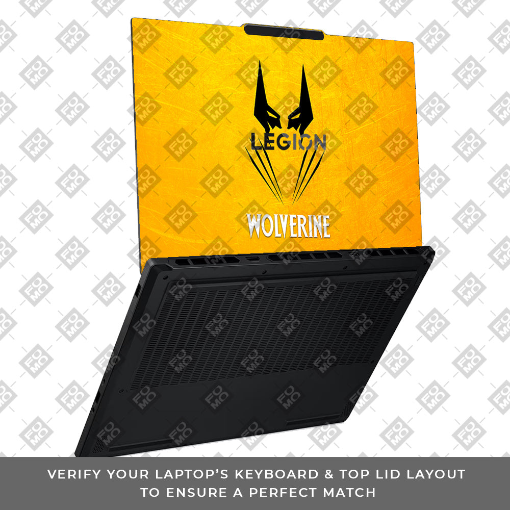 Wolverine with Yellow Background Lenovo Legion 5 15AHP10 Laptop Skin