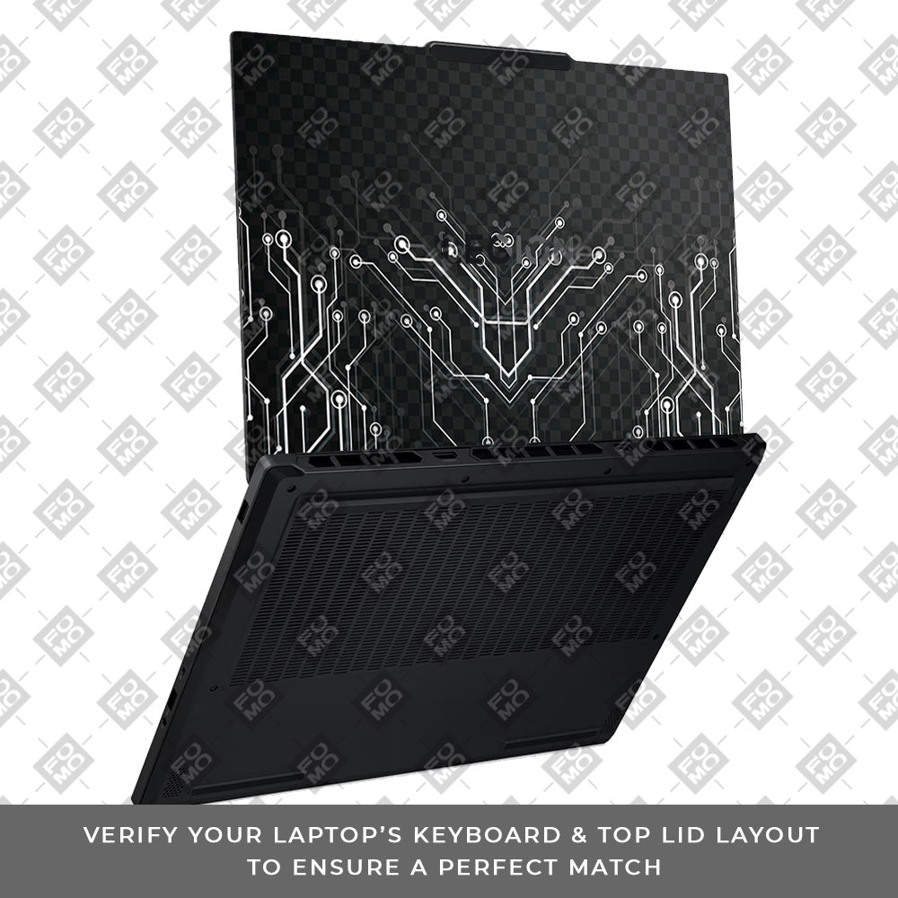 Black Digital Circuit Lenovo Legion 5 15AHP10 Laptop Skin